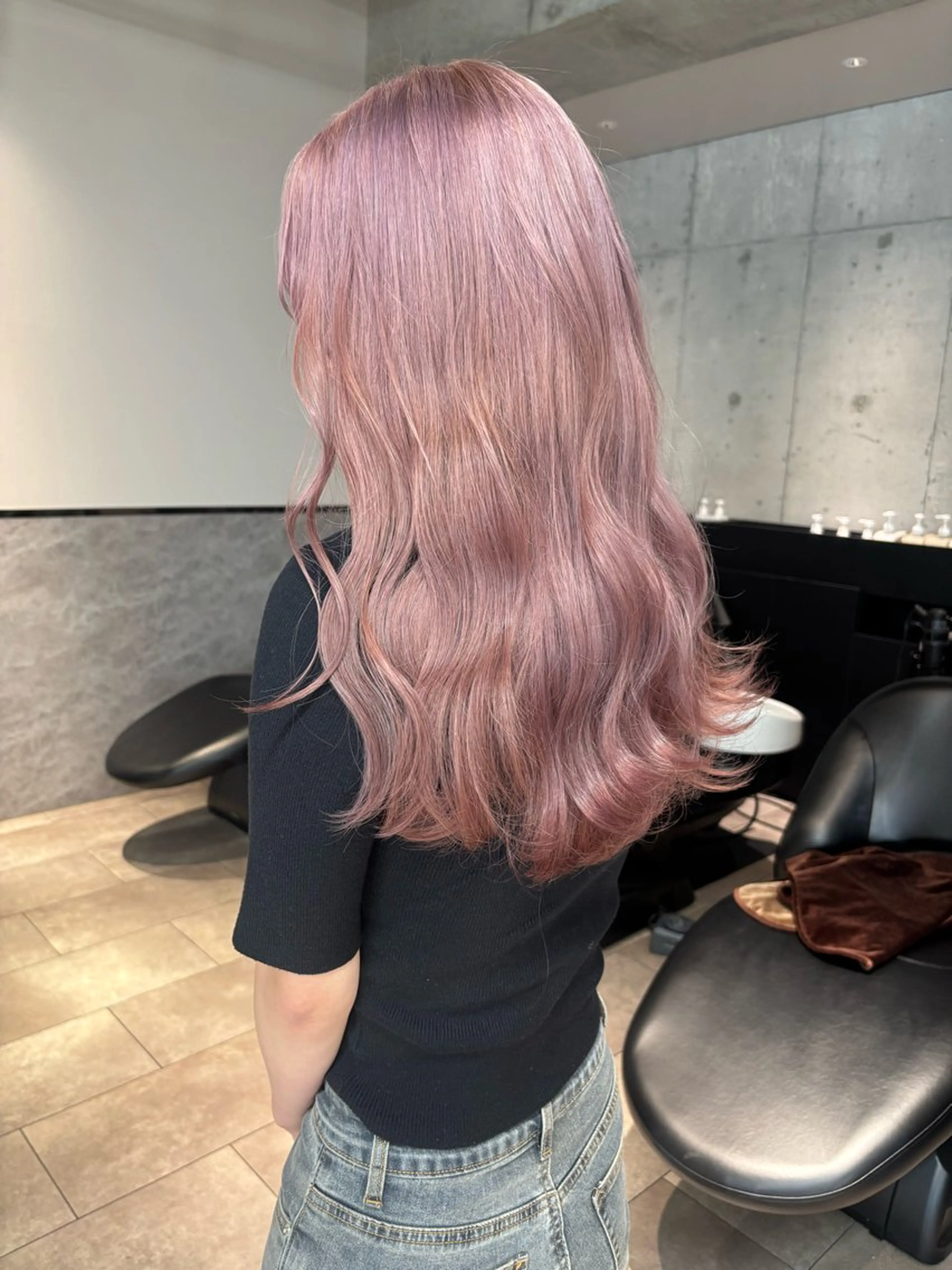 ミディアム カラー ブリーチ ボブ 韓国風ヘア レイヤーカット トリートメント ヘアカラー rina／ベージュ ワンホン/韓国ヘアのヘアスタイル