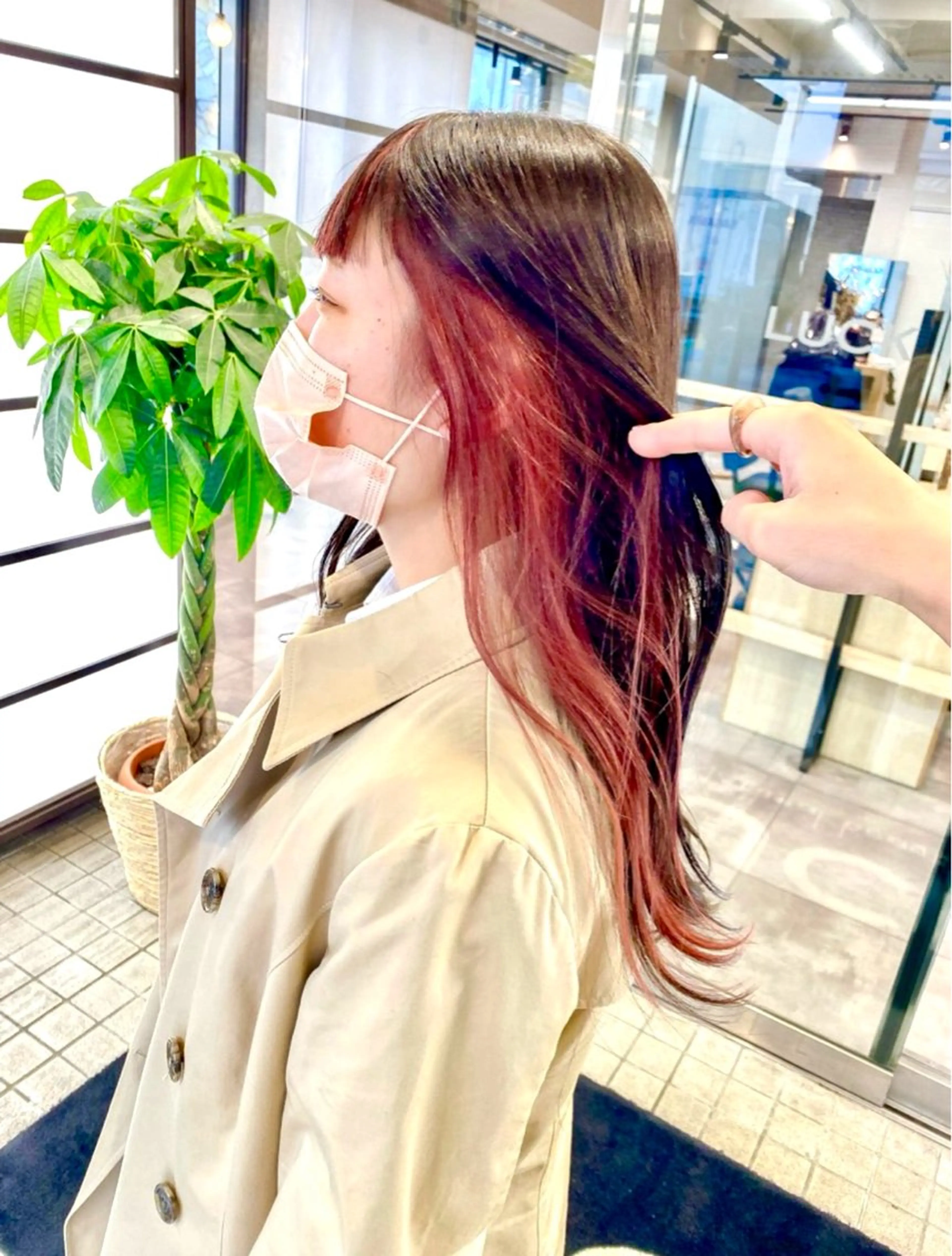 カラー ヘアカラー トリートメント 🍎ピンク、レッド系 暖色カラー🍎あやかのヘアスタイル