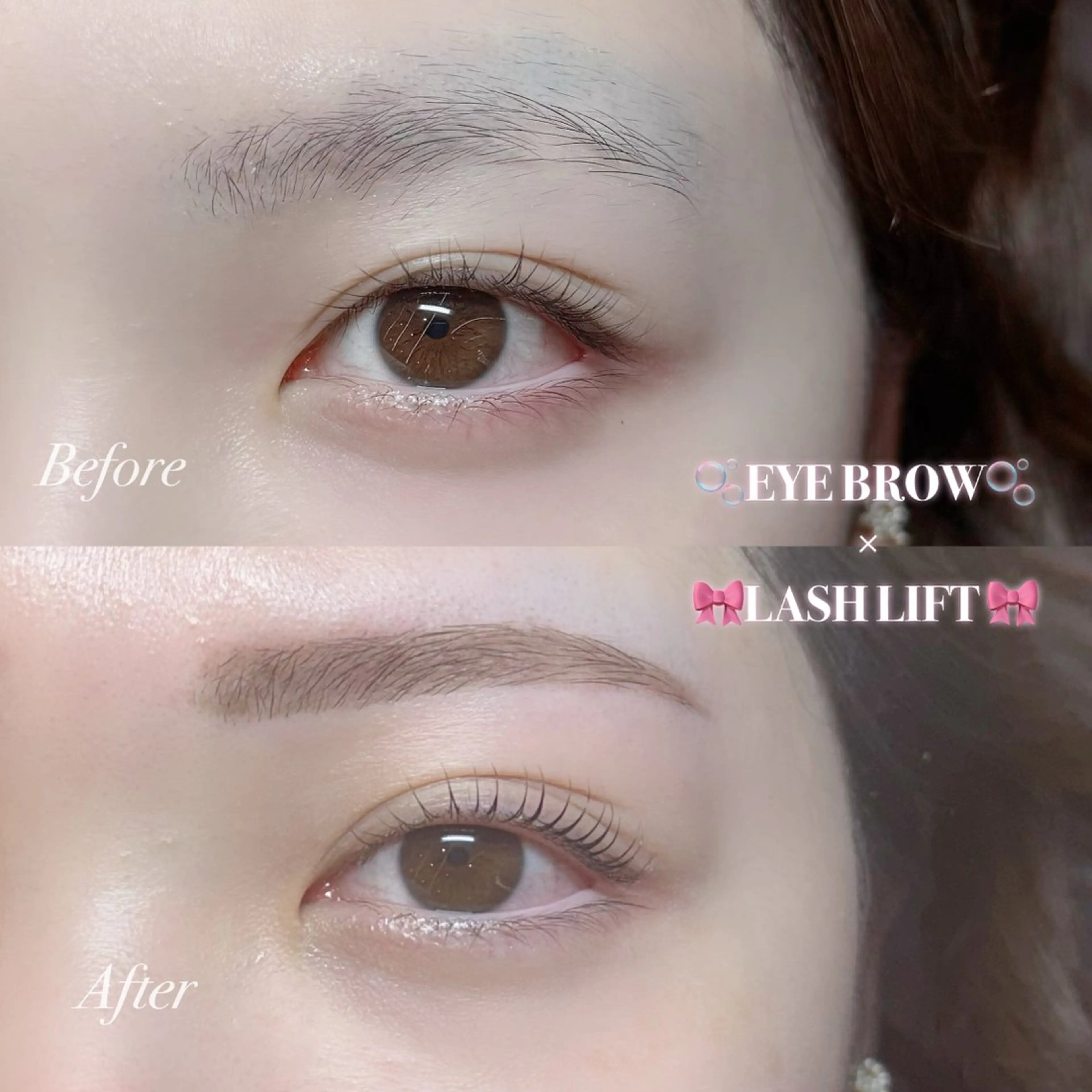 🕊‪定番SET🕊‪まつ毛パーマ×眉毛スタイリング《糸脱毛》🏹の写真