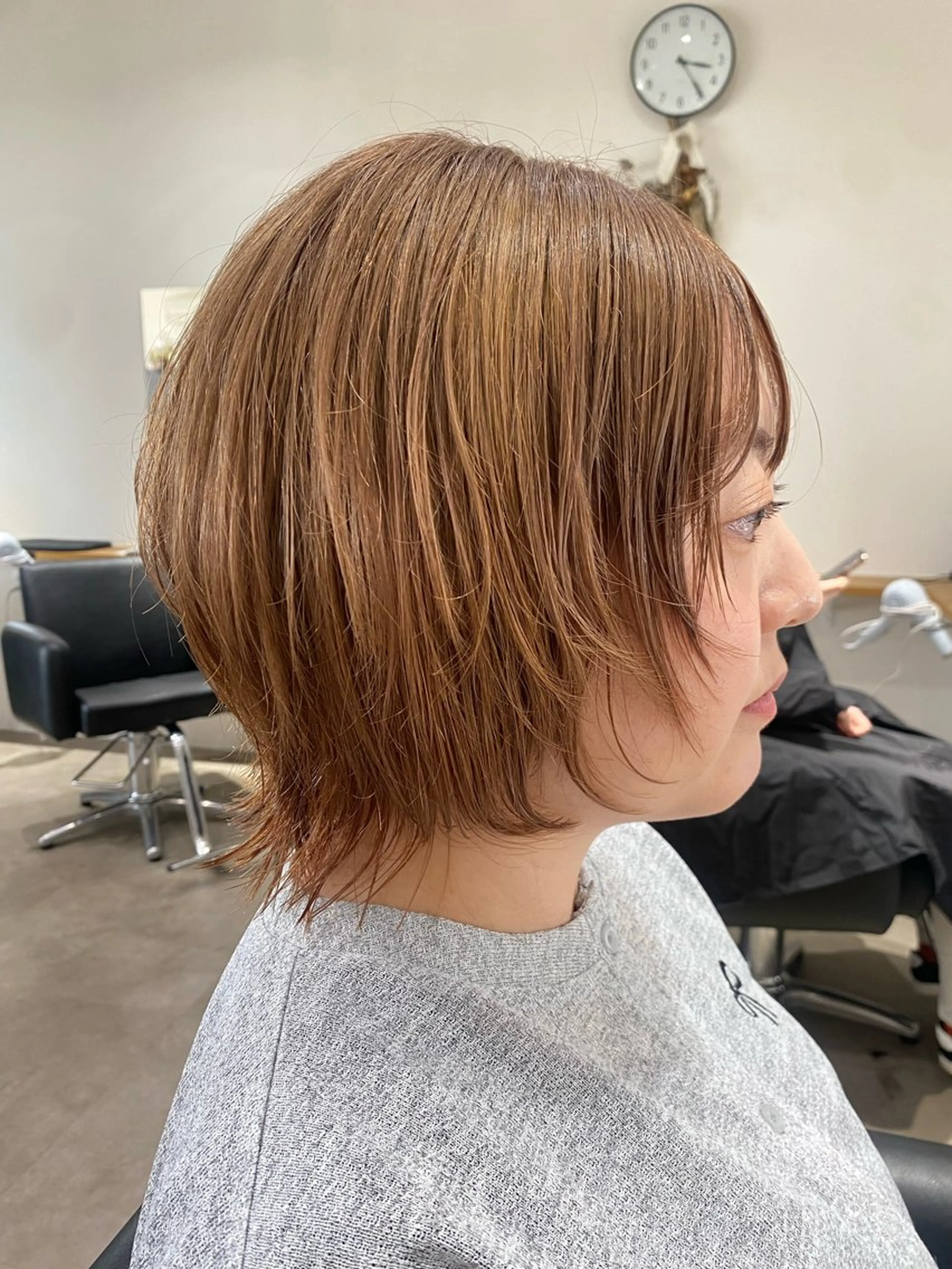 ショート ボブレイヤー ボブ レイヤーカット カット 韓国風hair💕 Kanonのヘアスタイル