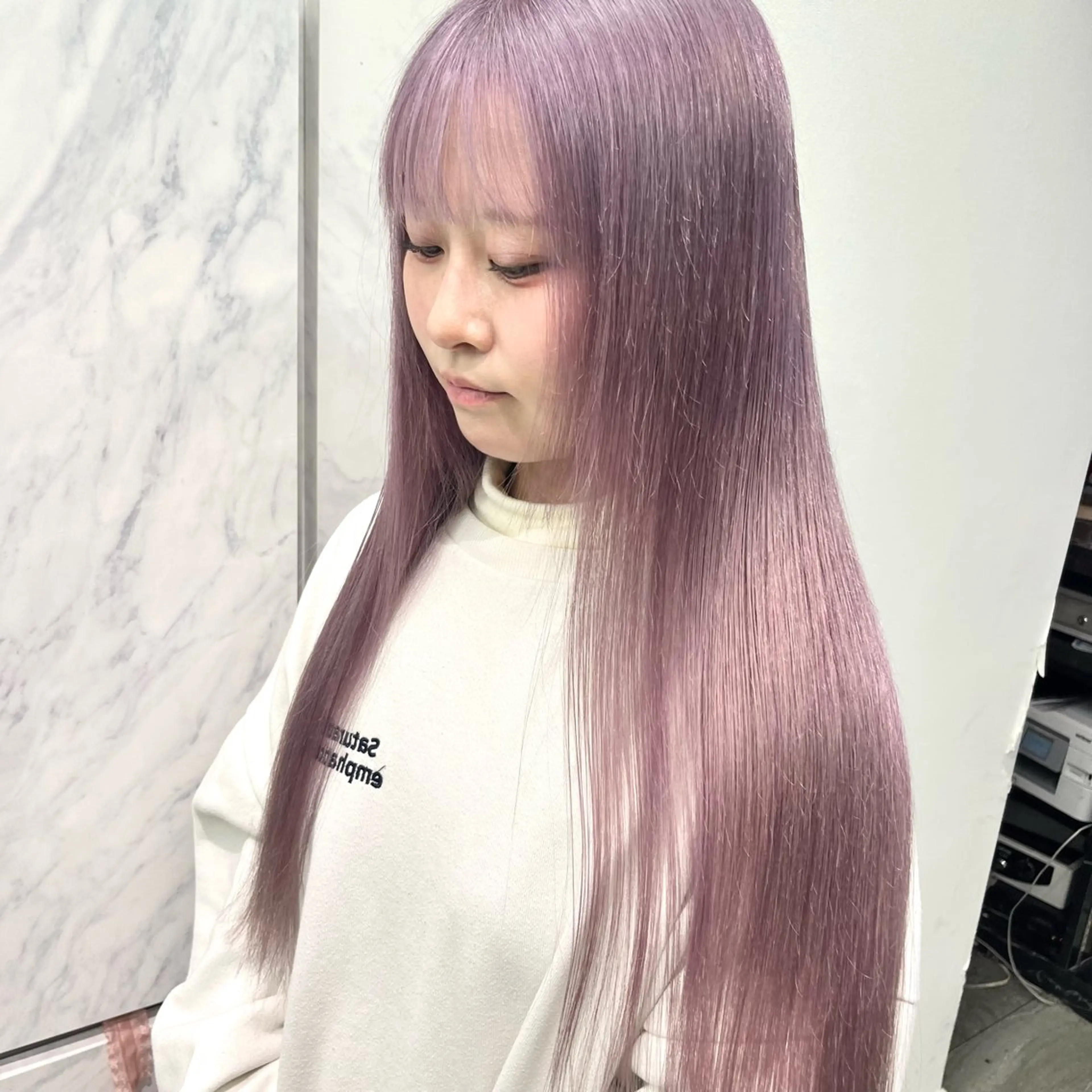 カラー カット ヘアカラー トリートメント ヘアセット 渋谷🎨ハイトーン ×エクステ🎨レンのヘアスタイル