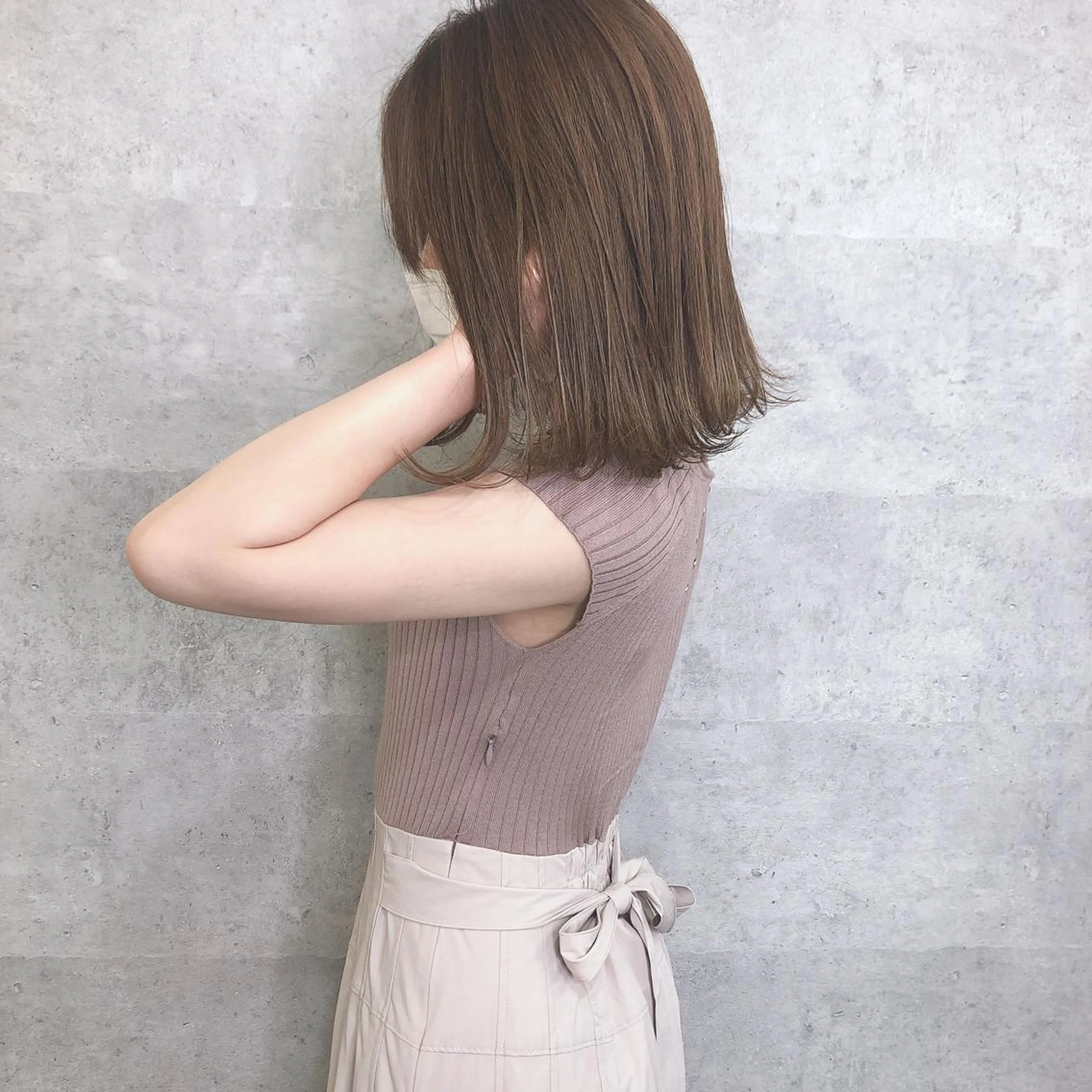 ミディアム カラー 髪質改善 中川　翔のヘアスタイル