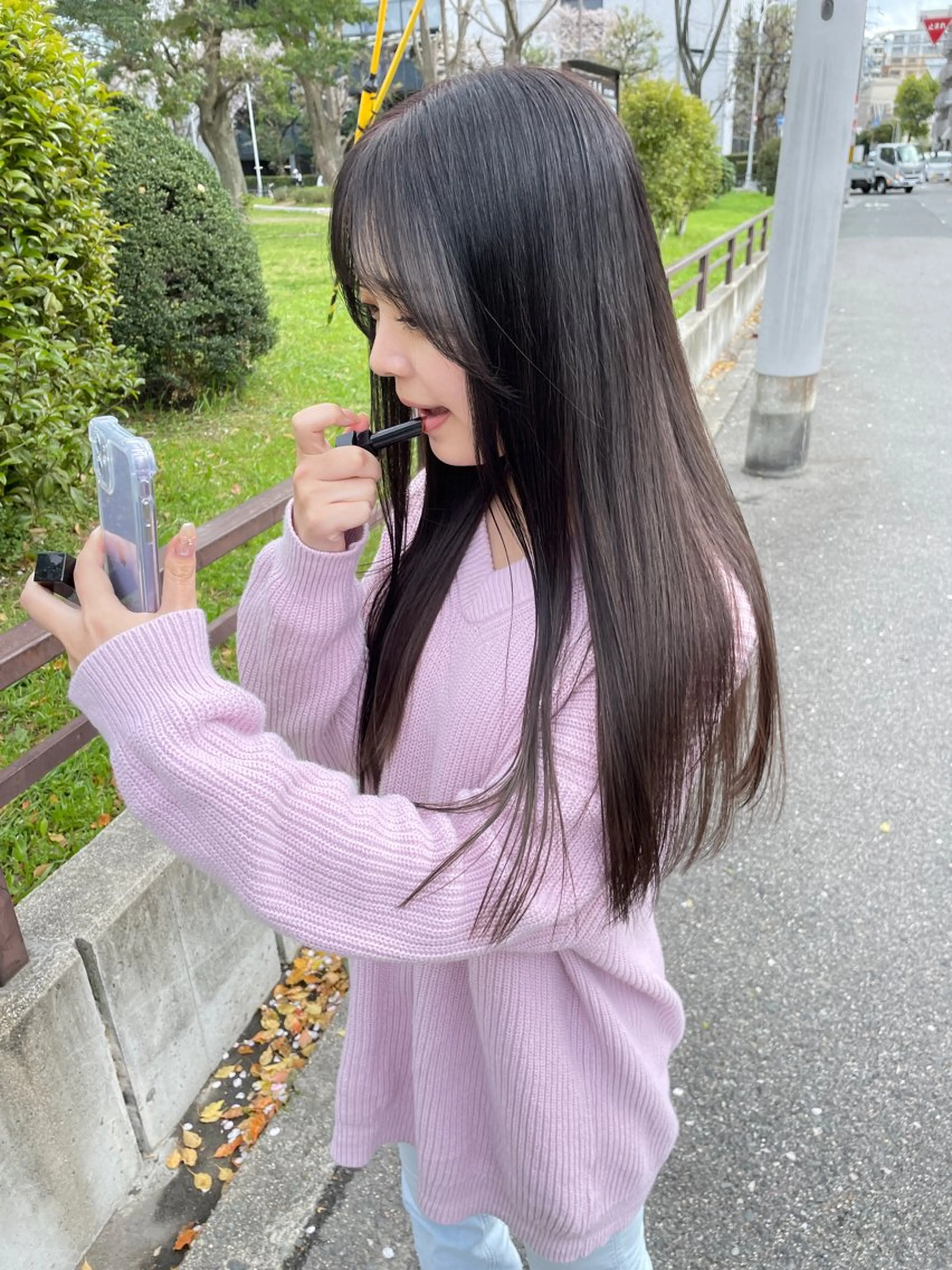 ロング チョコレートブラウン カット ヘアカラー トリートメント fubuki🪷 似合わせカットカラーのヘアスタイル