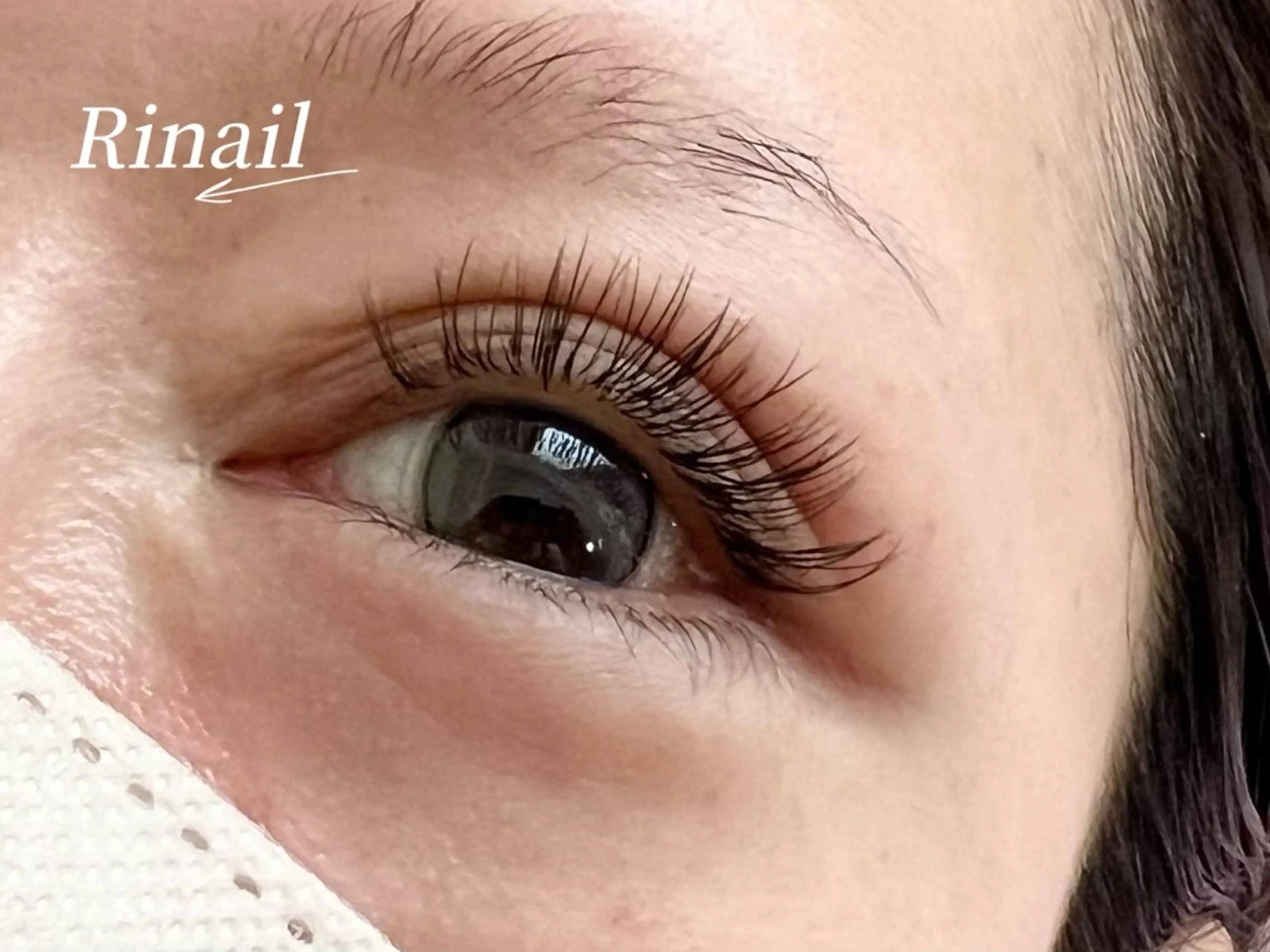 マツエク・マツパ バインドロック フラットラッシュ ナチュラル パリジェンヌラッシュリフト まつげパーマ YK Rinのネイルデザイン