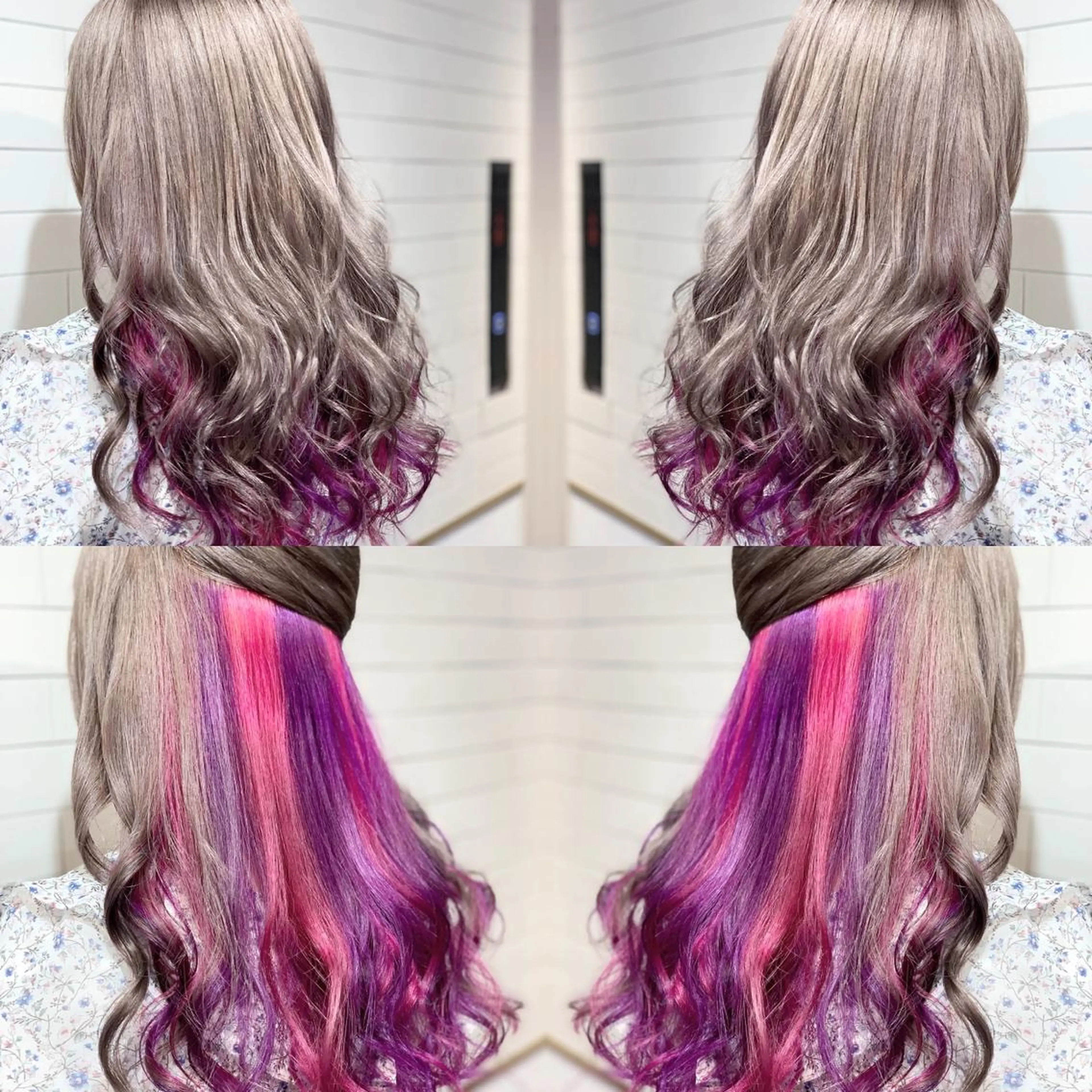 ミディアム カラー ヘアアレンジ ヘアカラー トリートメント 髪質改善×ハイトーン 中田啄也のヘアスタイル