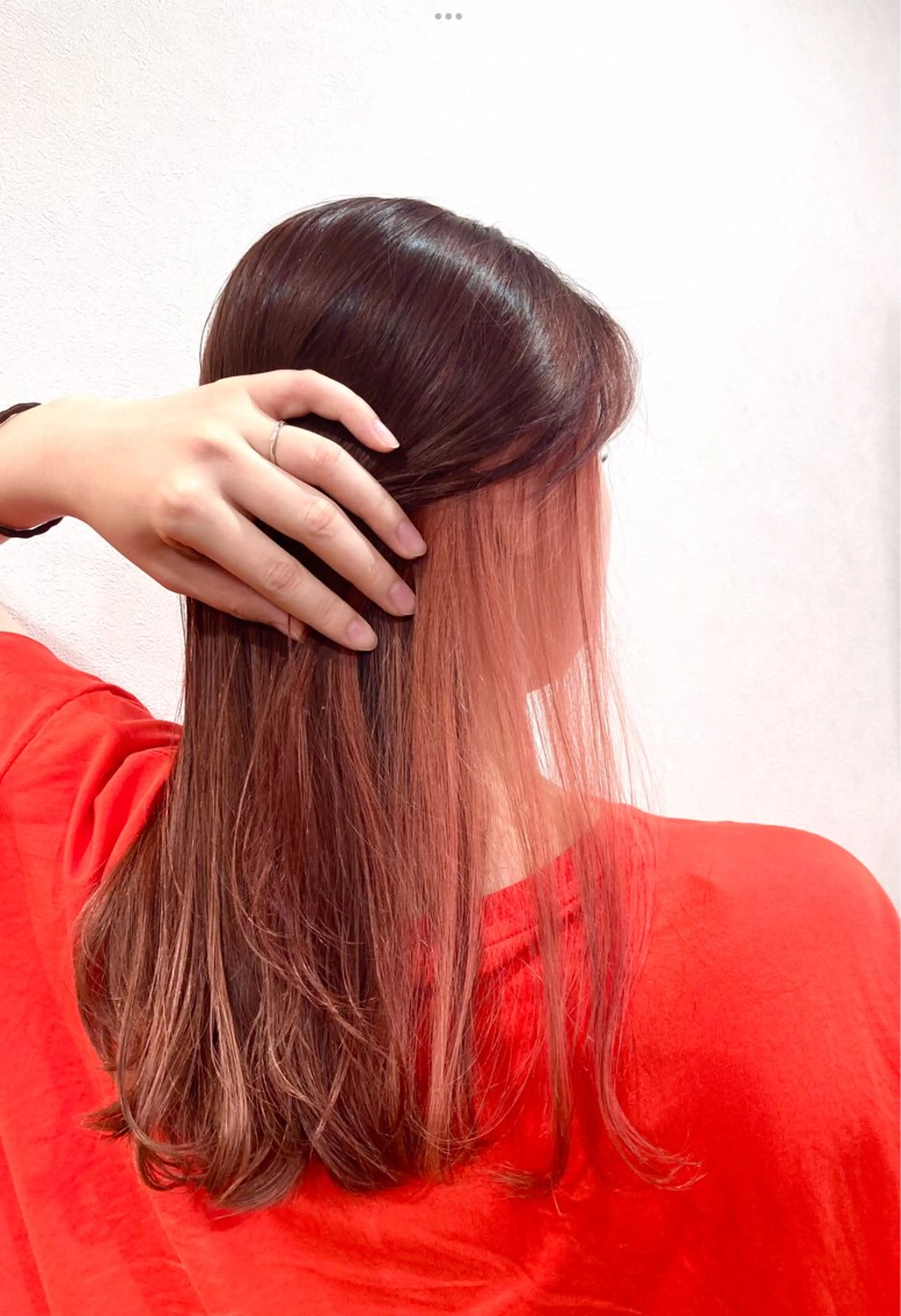 ロング カラー イヤリングカラー カット パーマ トリートメント Annon プライベートサロンのヘアスタイル