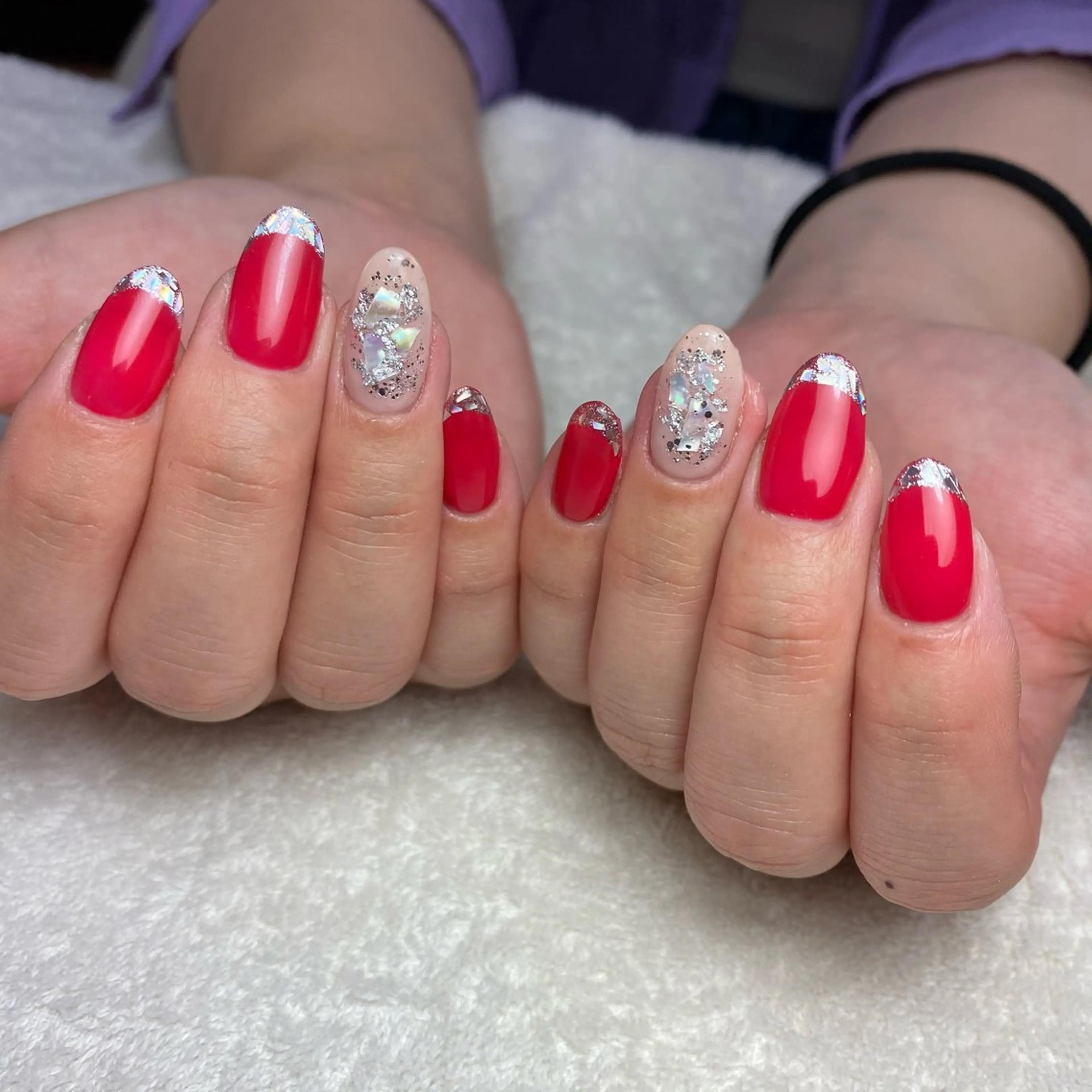 ネイル フレンチネイル ガラスフレンチ 夏ネイル COCO+所属・COCO +のエステ・リラクイメージ