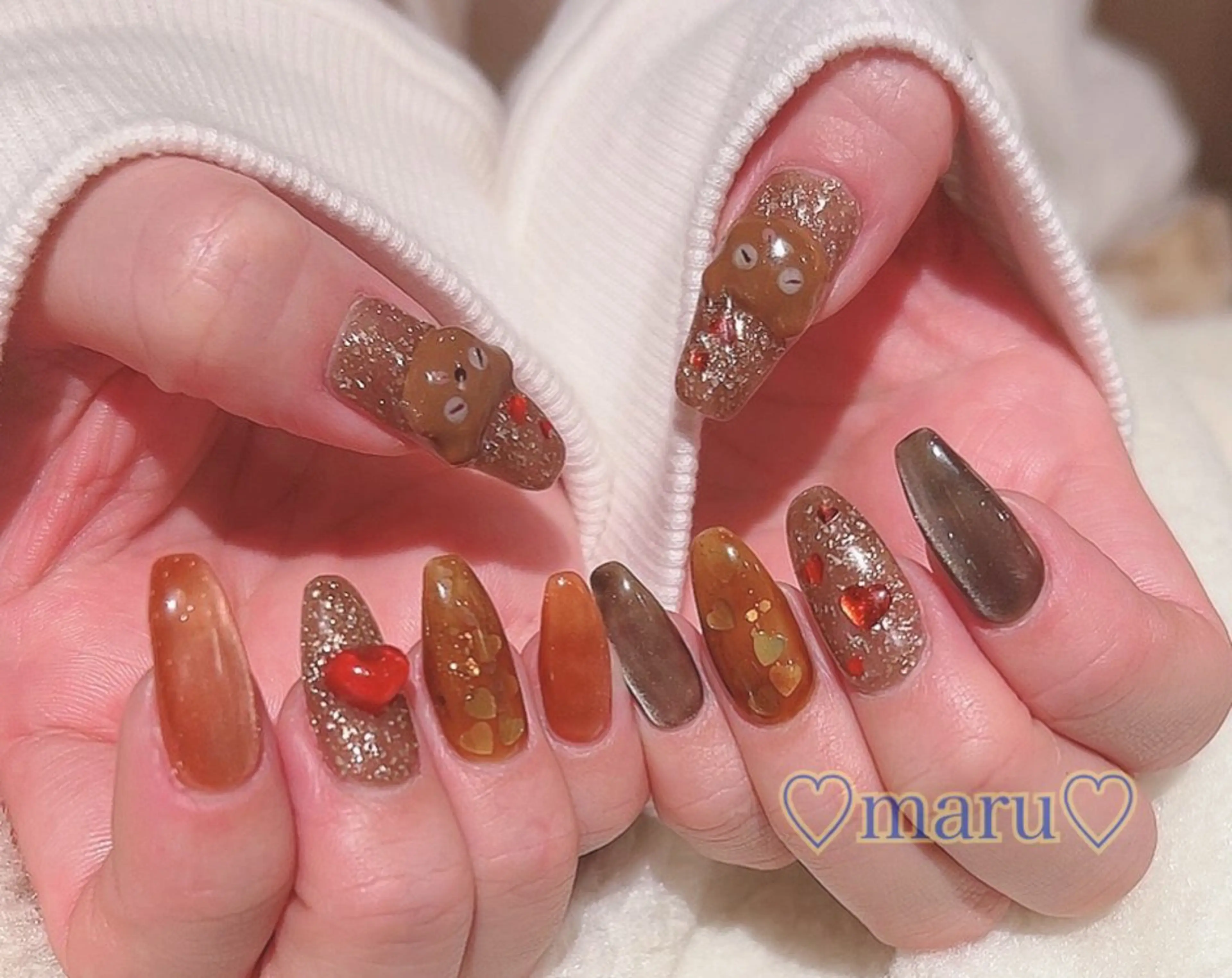 ネイル ハート ハンドネイル フットネイル まるみ ♡のその他イメージ