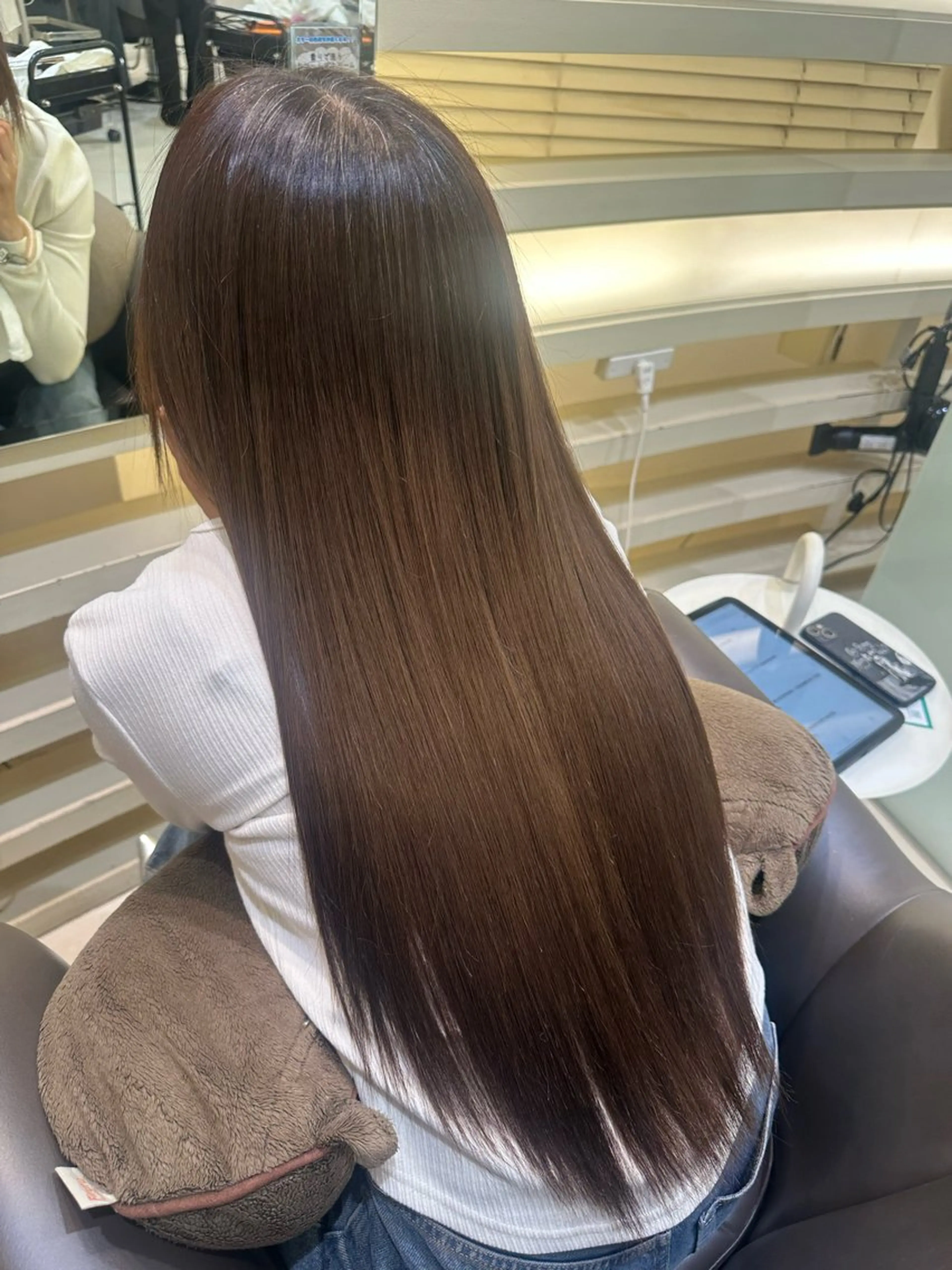 ロング カラー ヘアアレンジ タイトボブ個性派カラ ーAKANEのヘアスタイル