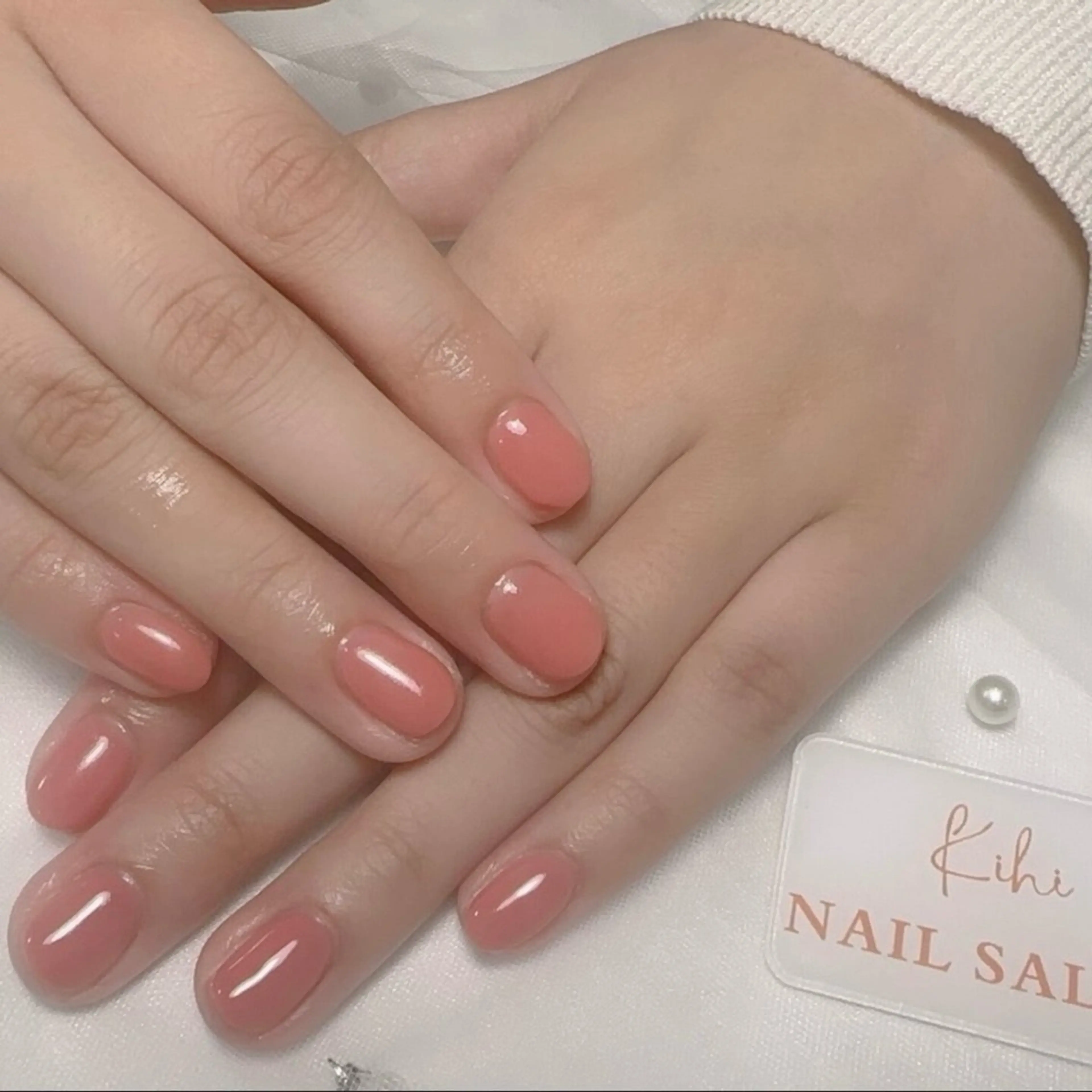 ネイル アートネイル フレンチネイル ジェルネイル グラデーション 韓国ネイル ハンドネイル ハンドケア さくら💮💮 【オフ無料】のネイルデザイン