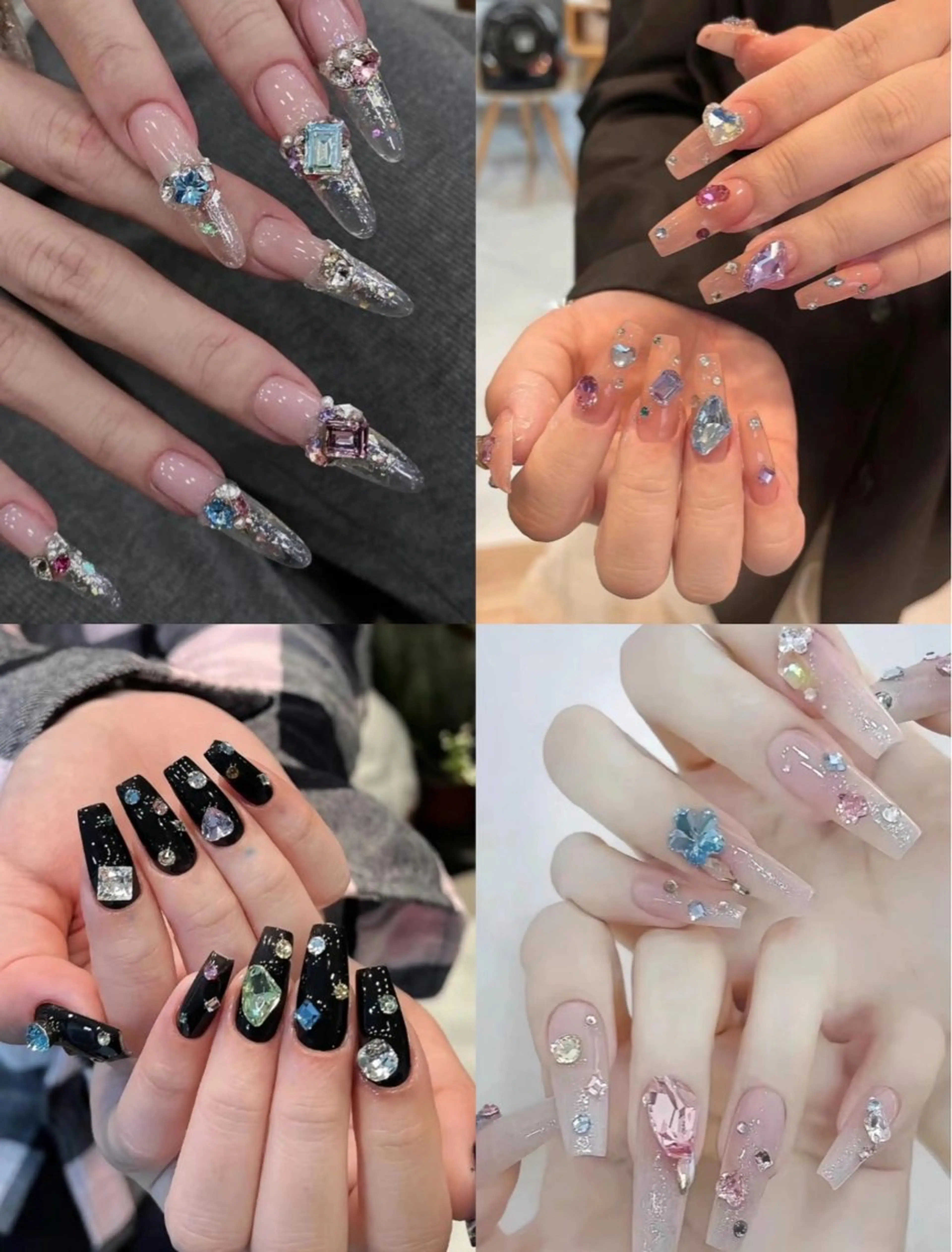 【チップ長さだし】ワンカラー+パーツ無制限つけ放題¥12980の写真