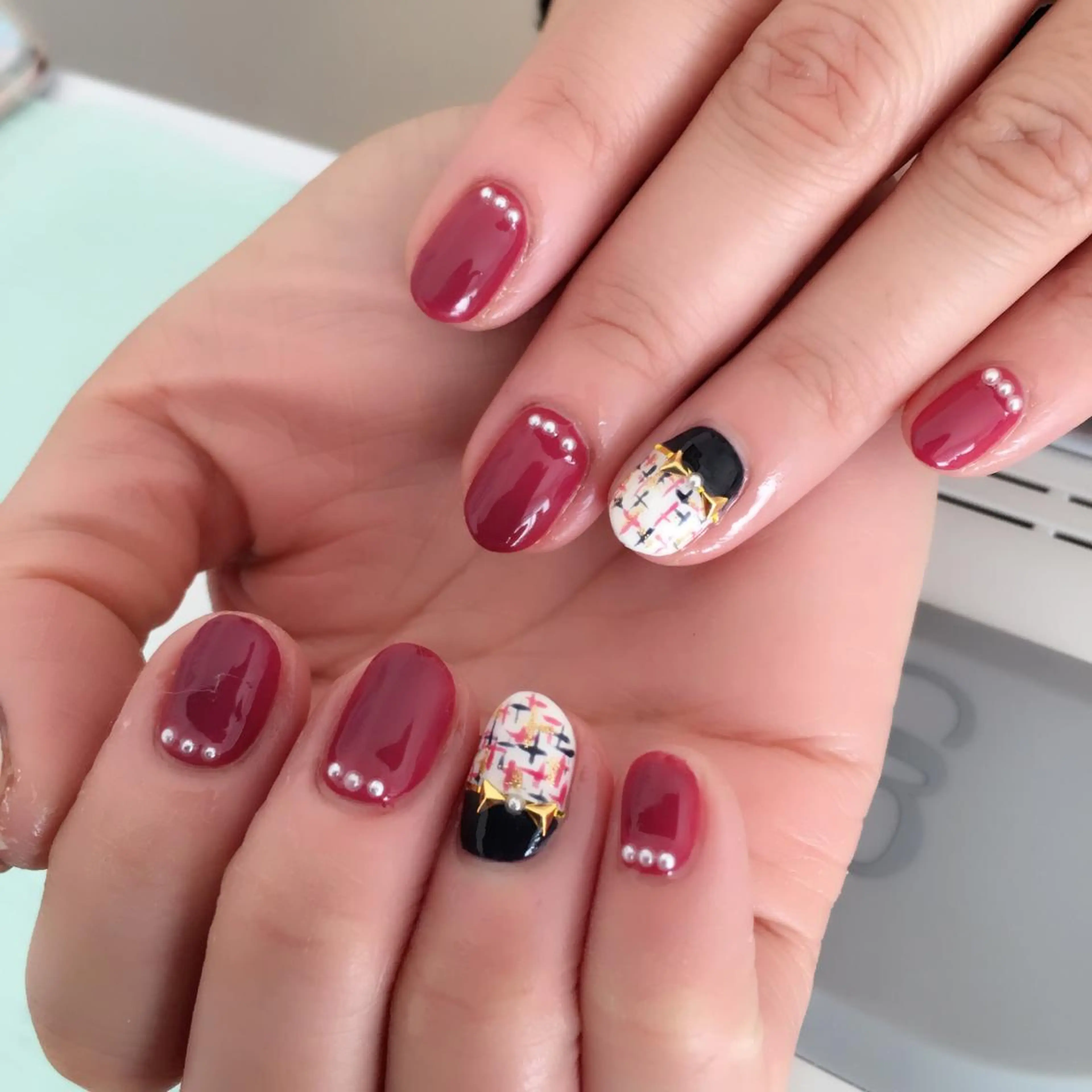 ネイル アートネイル ワンカラーネイル ストーンネイル Nono Nail ノノネイルのネイルデザイン