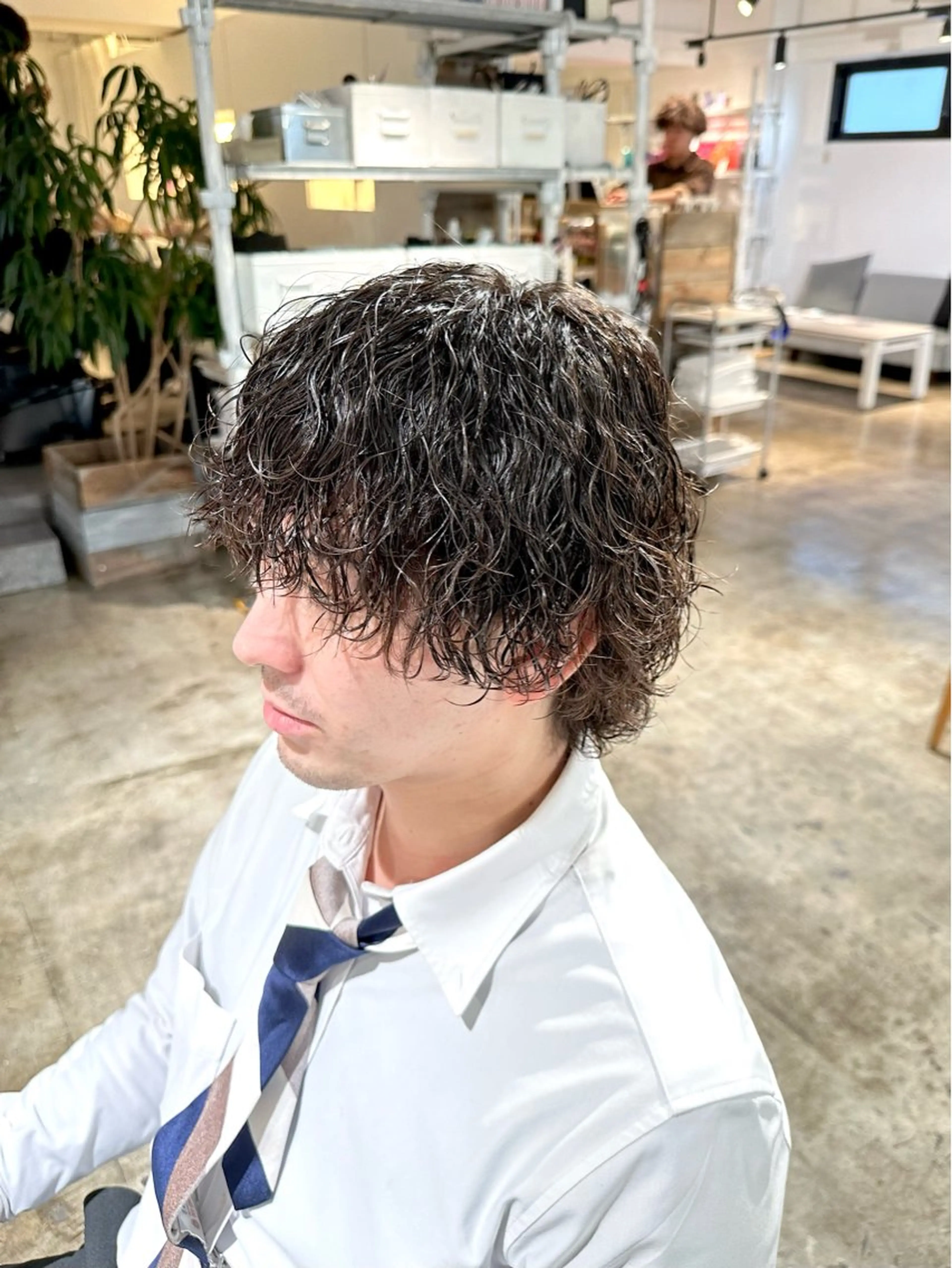 メンズ マッシュ メンズパーマ メンズツイストパーマ 波巻きパーマ ツイストパーマ 骨格補正施術/メンズ 専門美容師/YUYAのヘアスタイル