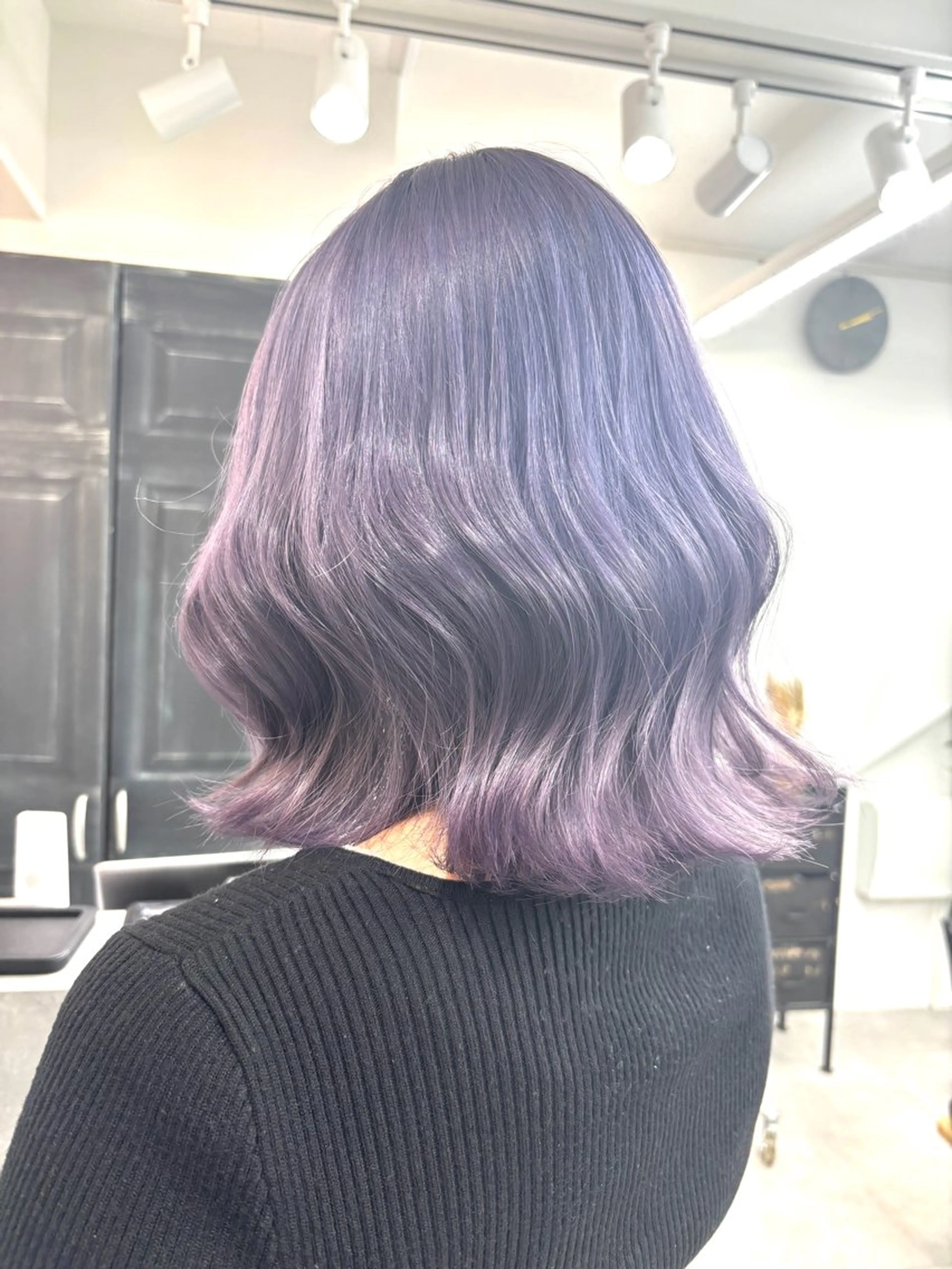 ミディアム パープルカラー ヘアカラー トリートメント ハイトーンカラー 🦋yuri🦋のヘアスタイル