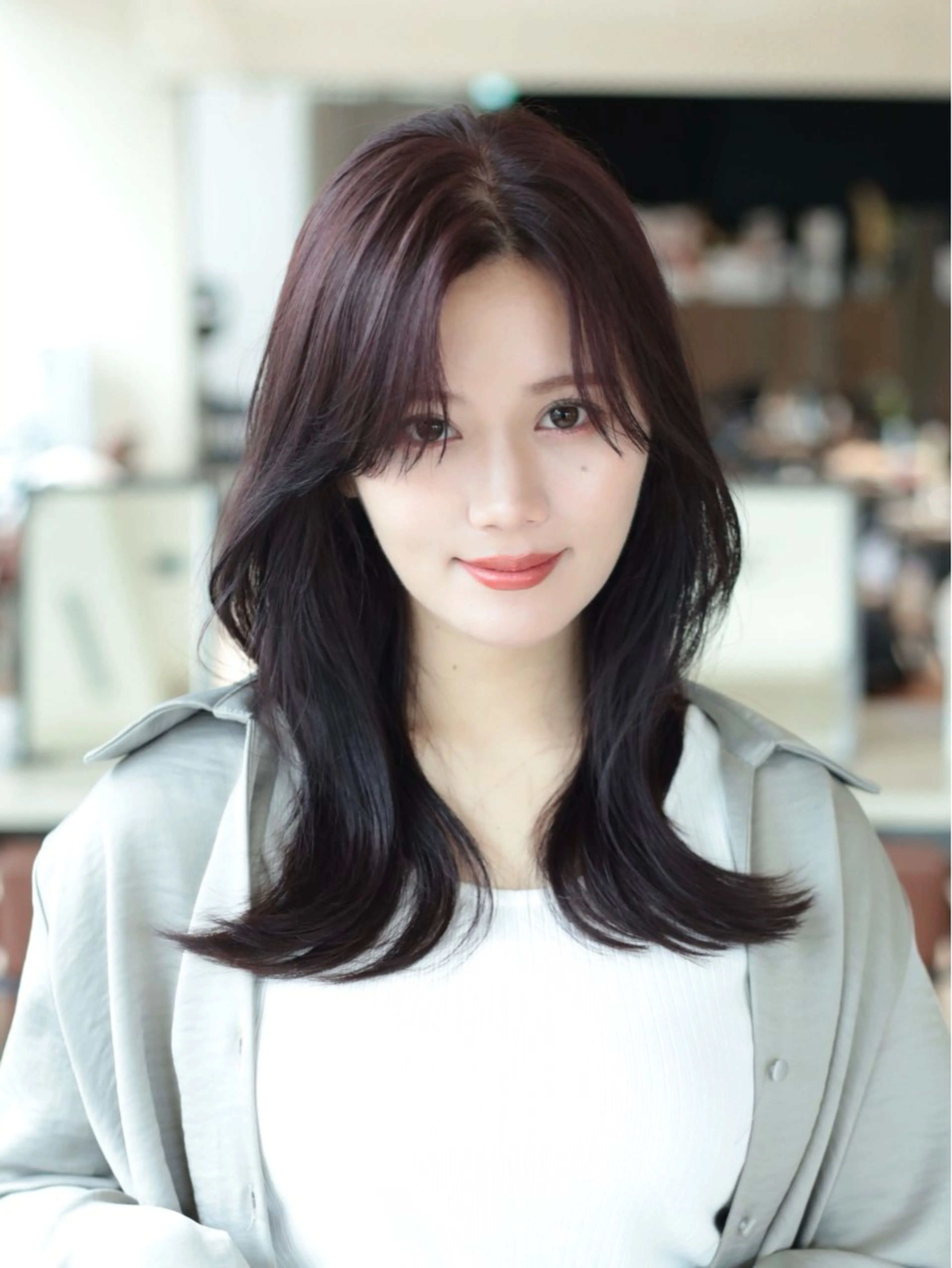 ミディアム カラー レイヤーカット 似合わせカット カット トリートメント ヘアセット レイヤー/顔周り /透明感🩶高橋大のヘアスタイル