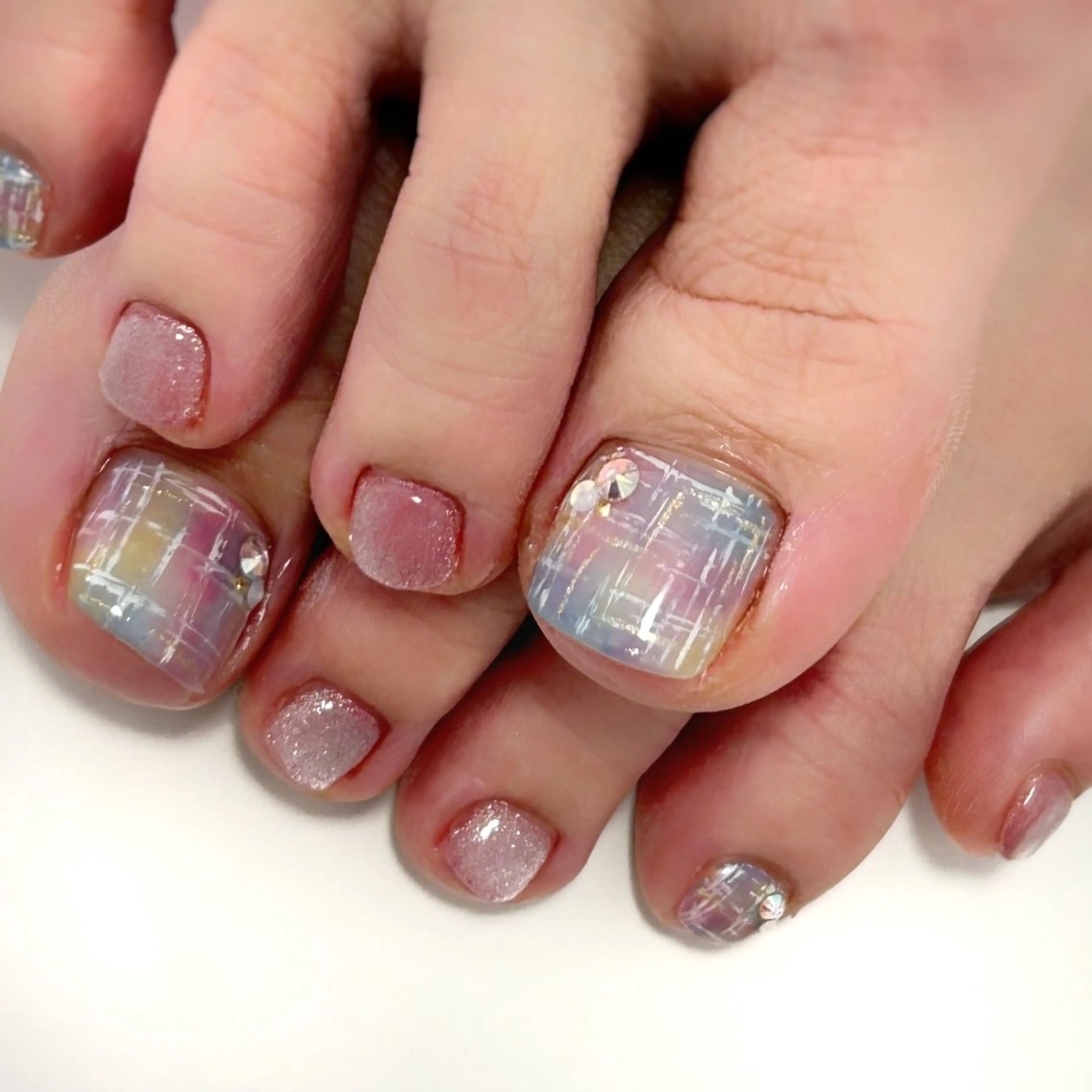 ネイル アートネイル 桜ネイル フットネイル マグネットネイル フットネイル なが さきのネイルデザイン