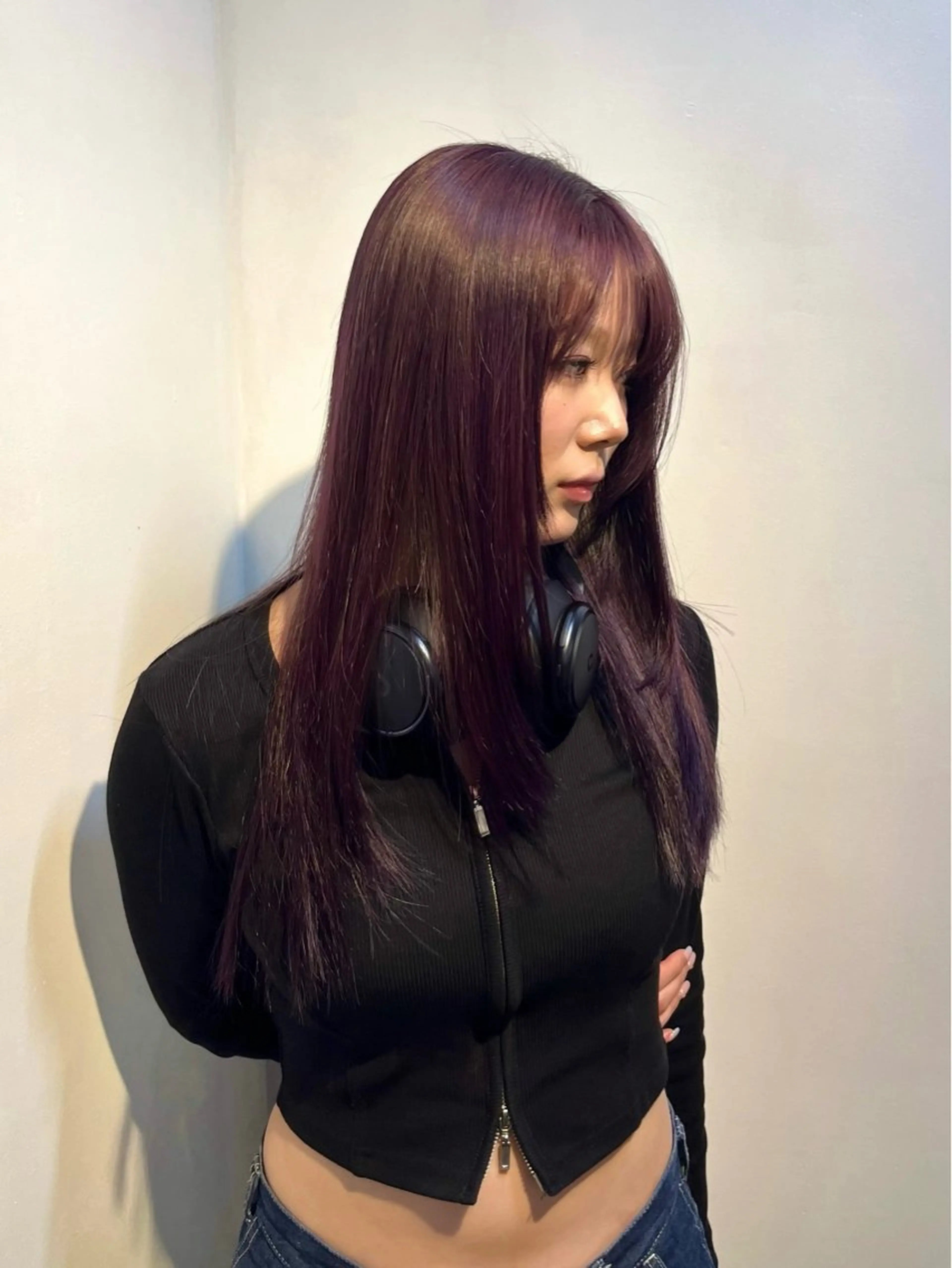 カラー ブリーチ ラベンダーカラー ピンクカラー ピンクラベンダー ヘアカラー 本木下朋花/髪質 改善×ダブルカラーのヘアスタイル