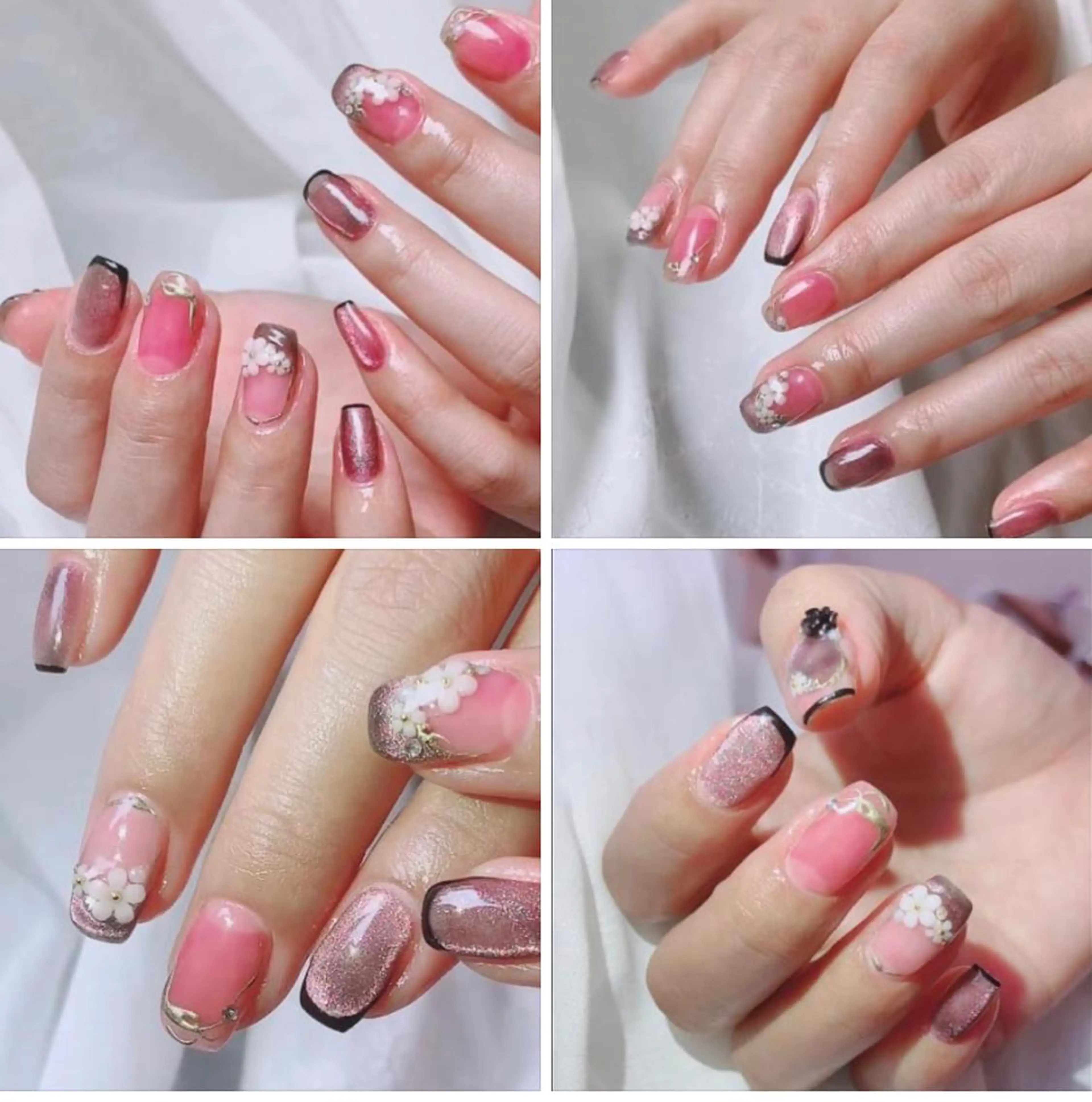 ネイル フレンチネイル ジェルネイル マグネットネイル HandSnail自宅サロン所属・HandSnail 座間自宅ネイルサロンのネイルデザイン