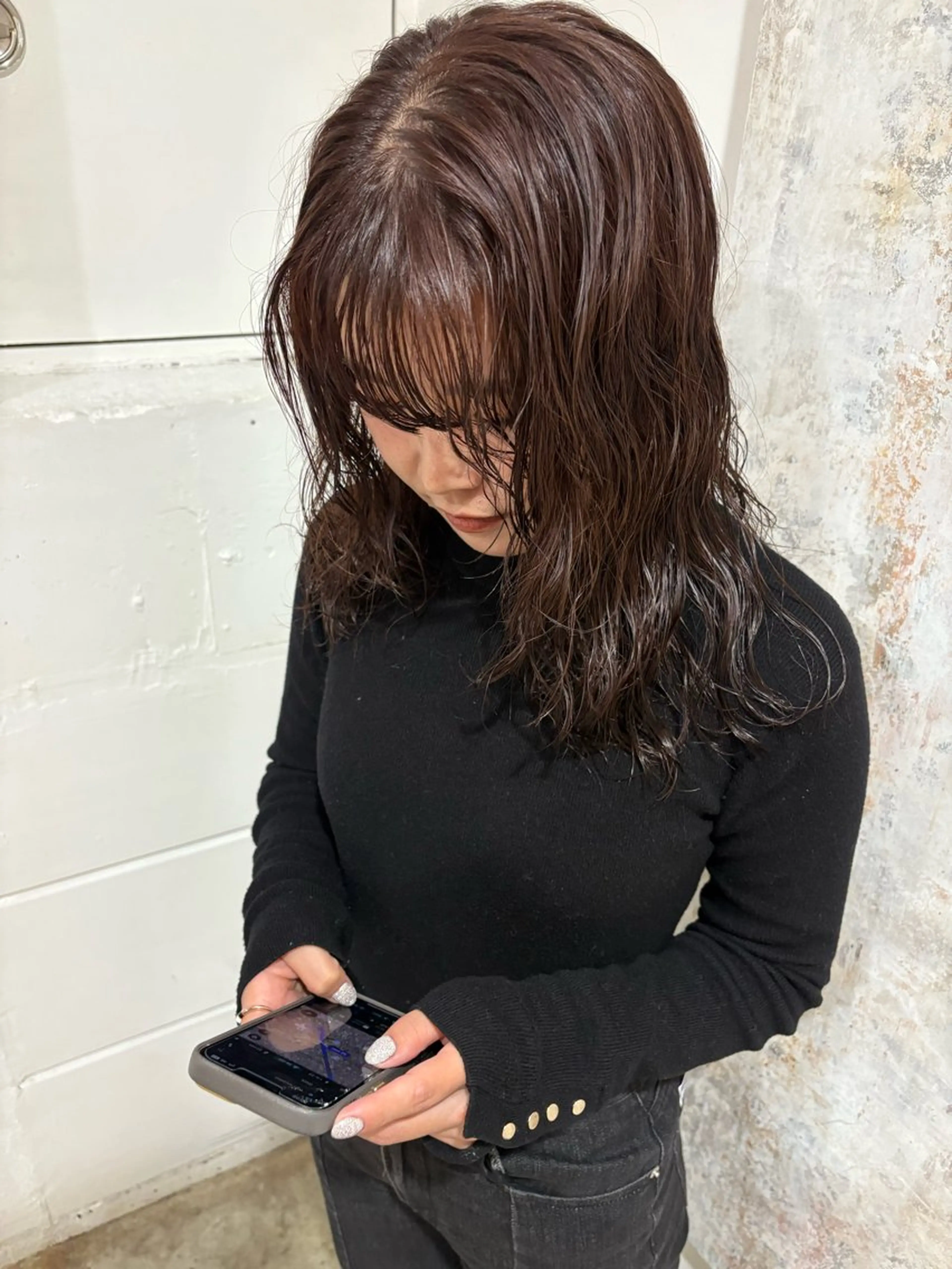 セミロング パーマ カット パーマ トリートメント 【お洒落パーマ】 Elme　肥塚康汰郎のヘアスタイル