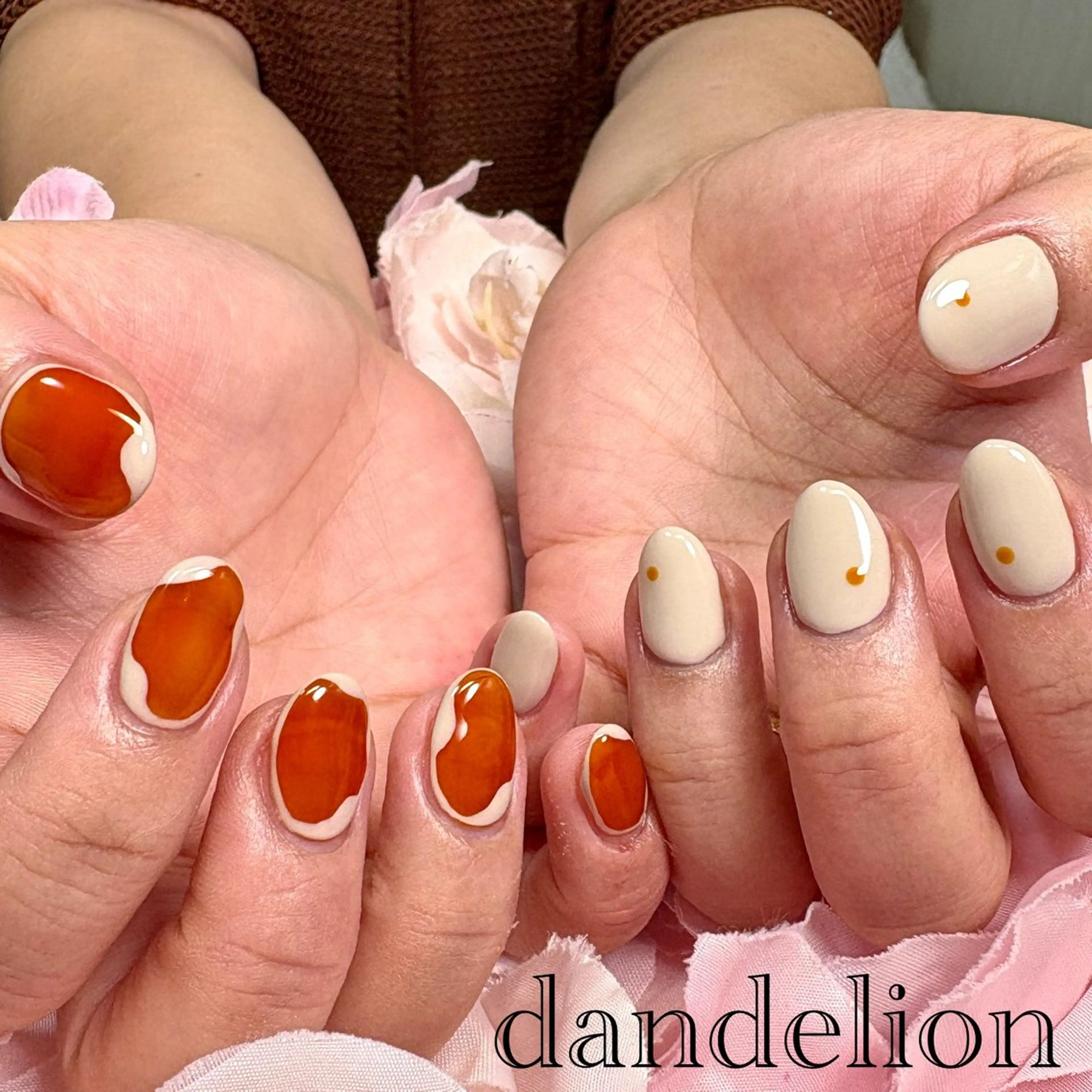 ネイル ハンドネイル ハンドケア dandelion ダンデライオンのネイルデザイン