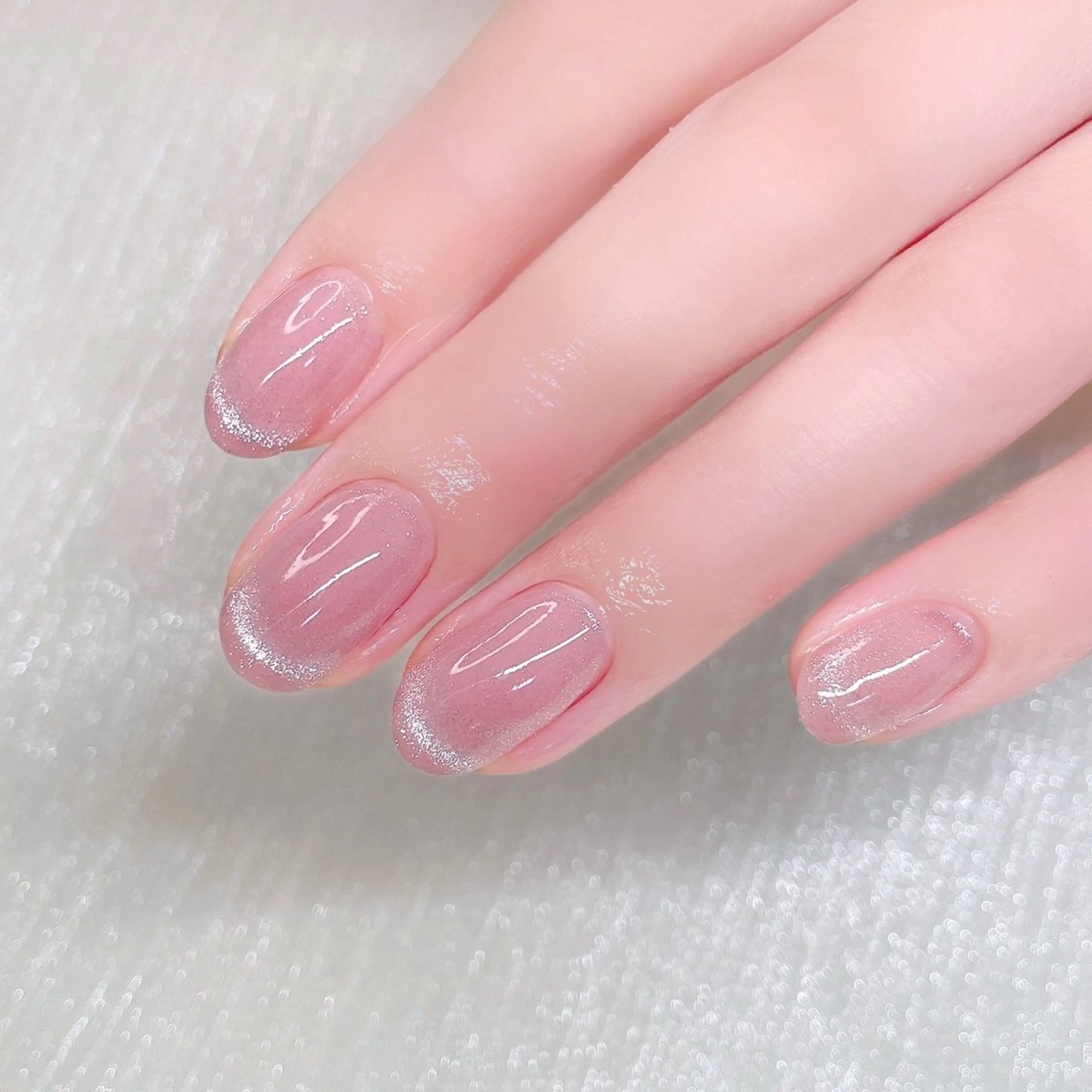 ネイル 長さ出し フレンチネイル マグネットネイル マグネットフレンチ ハンドネイル Nailist SUZU所属・Nailist suzuのネイルデザイン