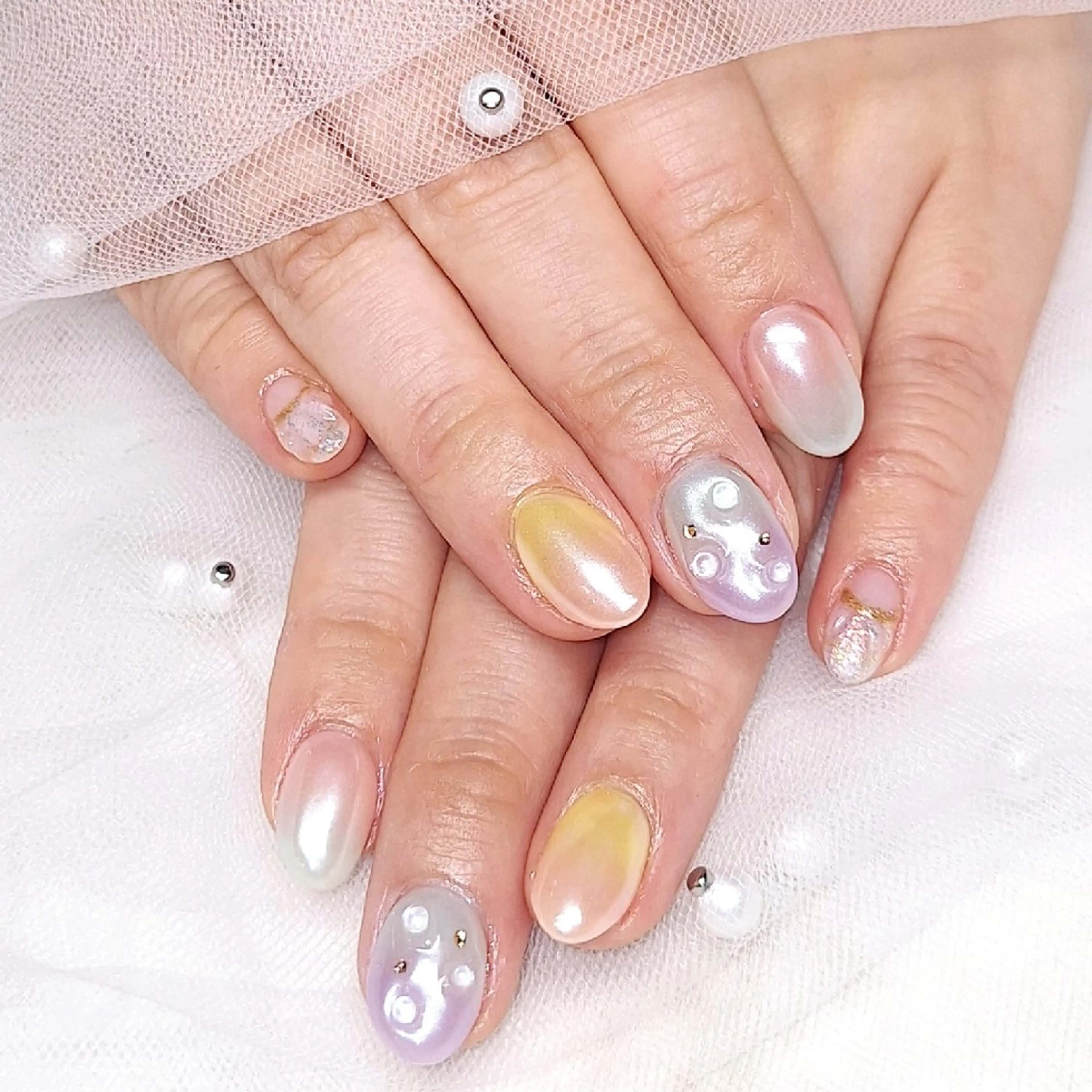 ネイル オーロラネイル Nami 自由が丘のネイルデザイン