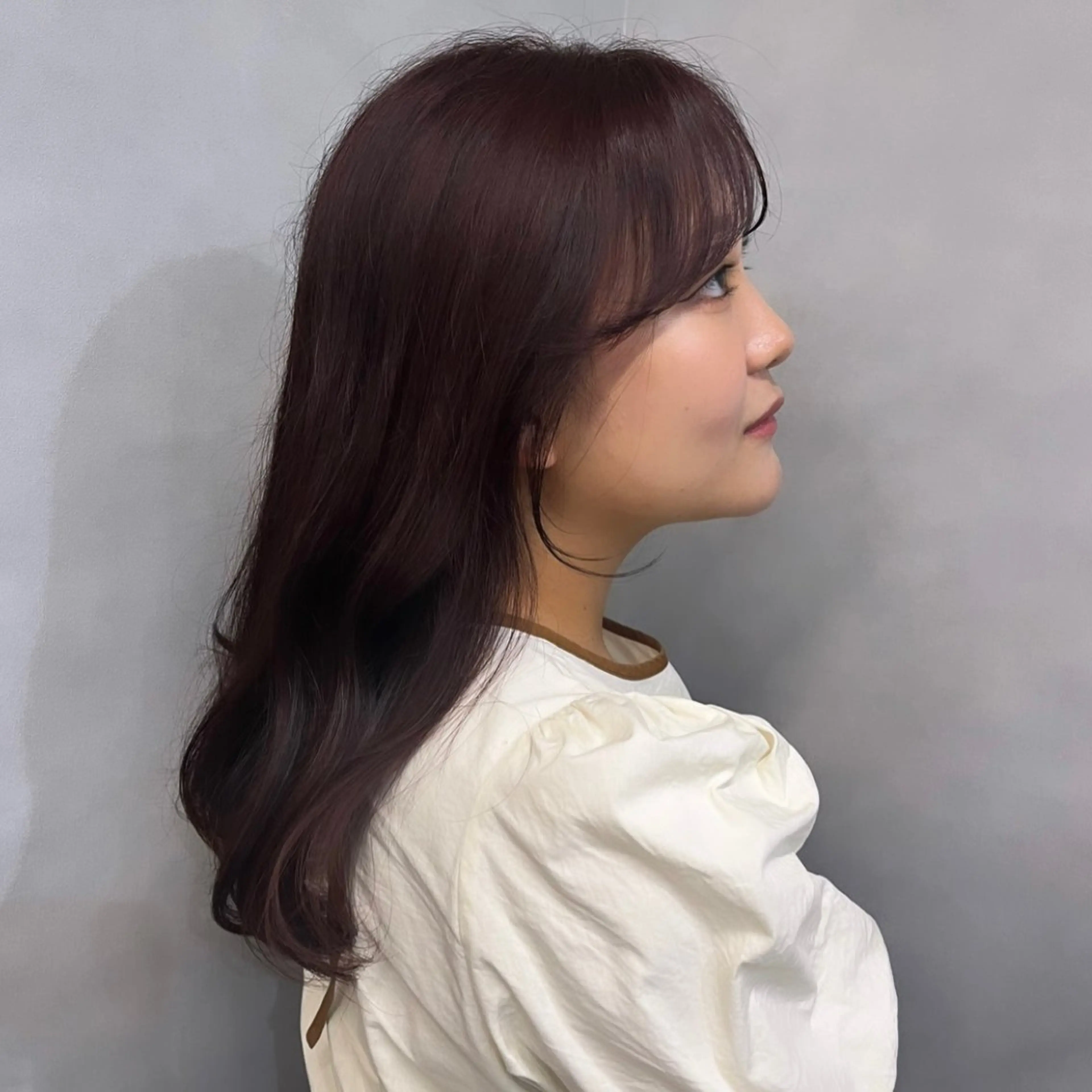 セミロング カラー ブラウンカラー ピンクカラー ピンクブラウン ヘアカラー Rui/透明感カラー 暖色/レイヤーカットのヘアスタイル