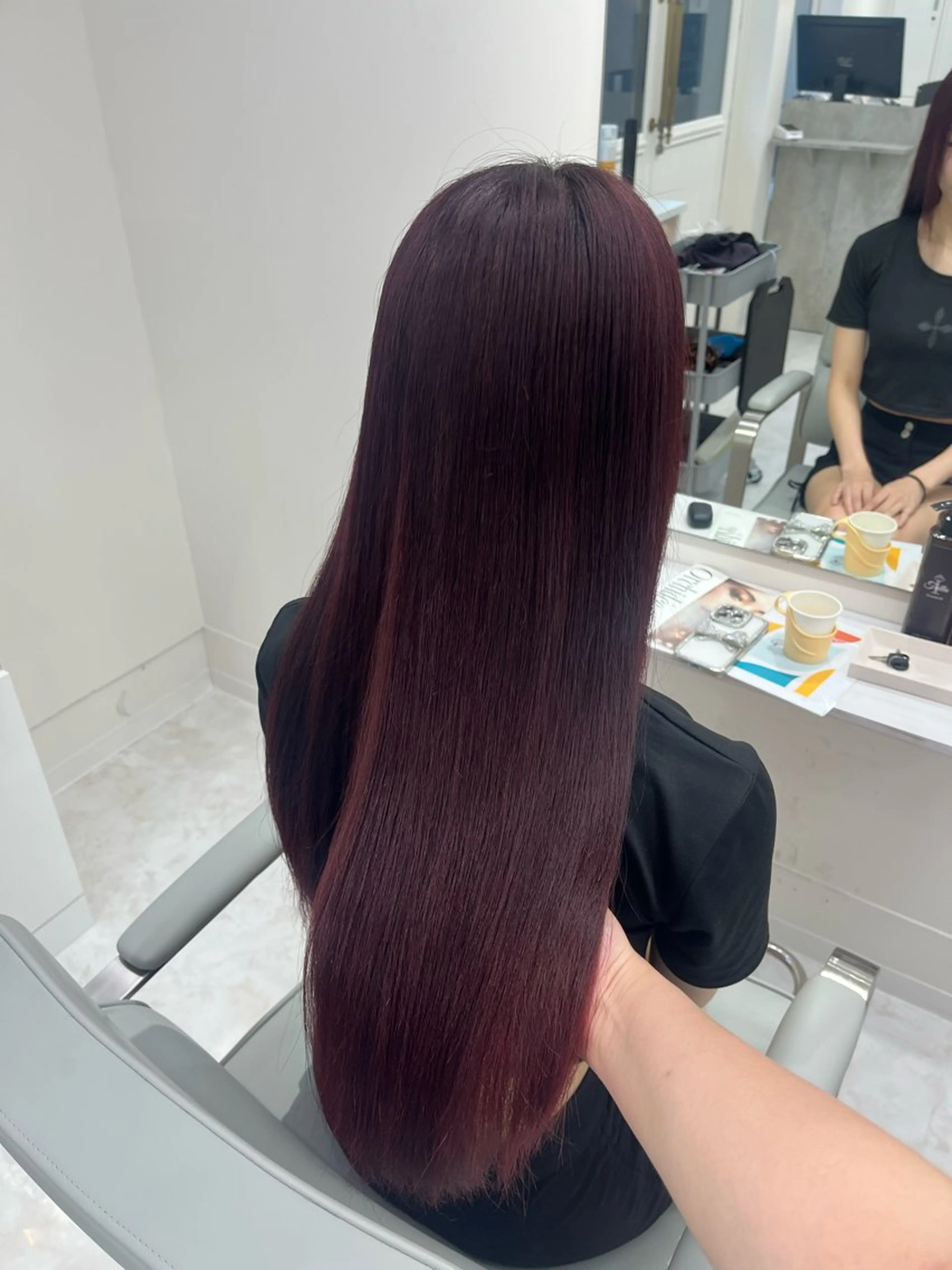 ロング カラー ヘアアレンジ カット ヘアカラー トリートメント 🩶【推しハイトーン 】yuzu🩶のヘアスタイル