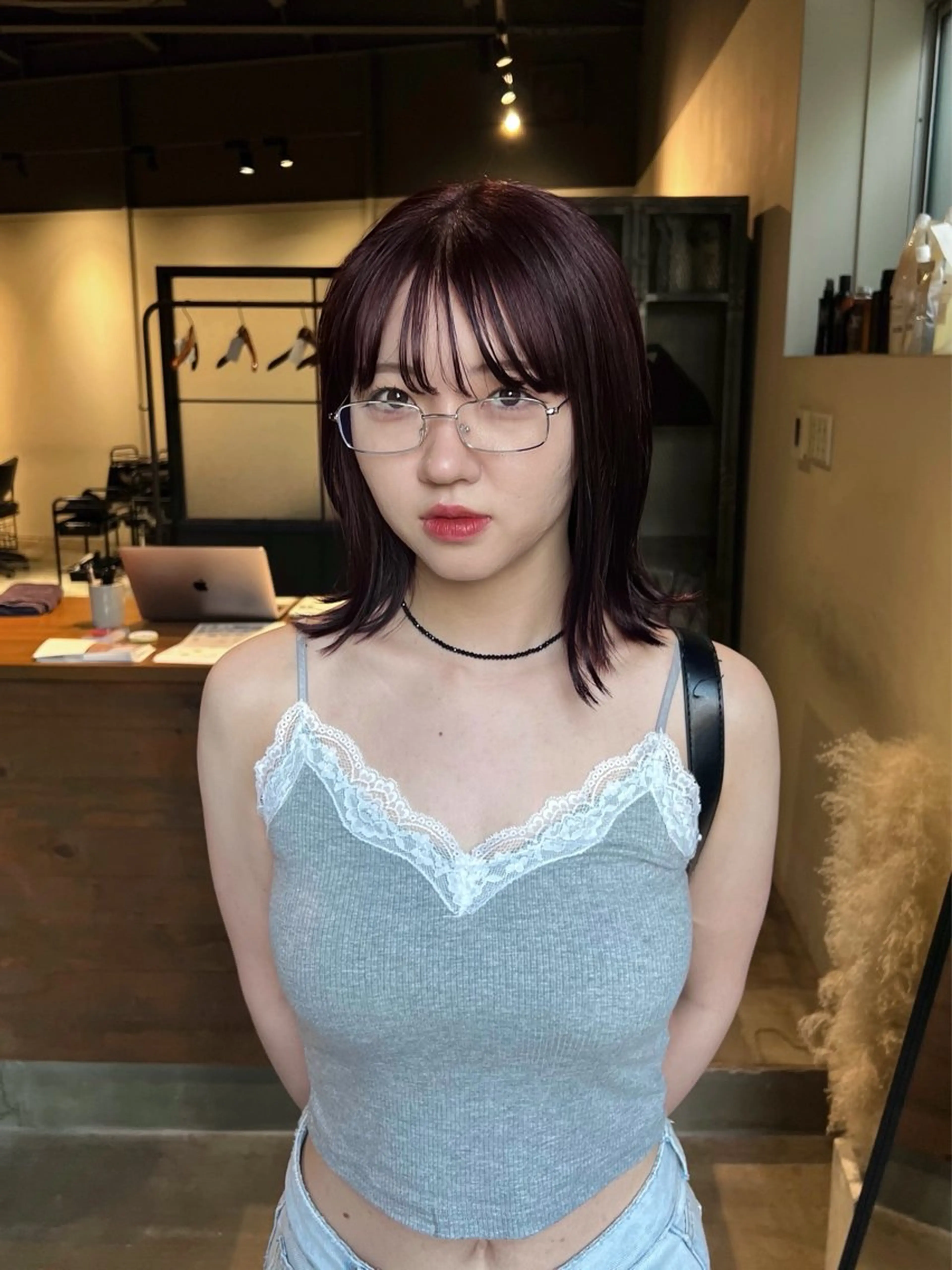 ミディアム ヘアカラー the hinc所属・miyu /大阪 /レイヤーカットのヘアスタイル