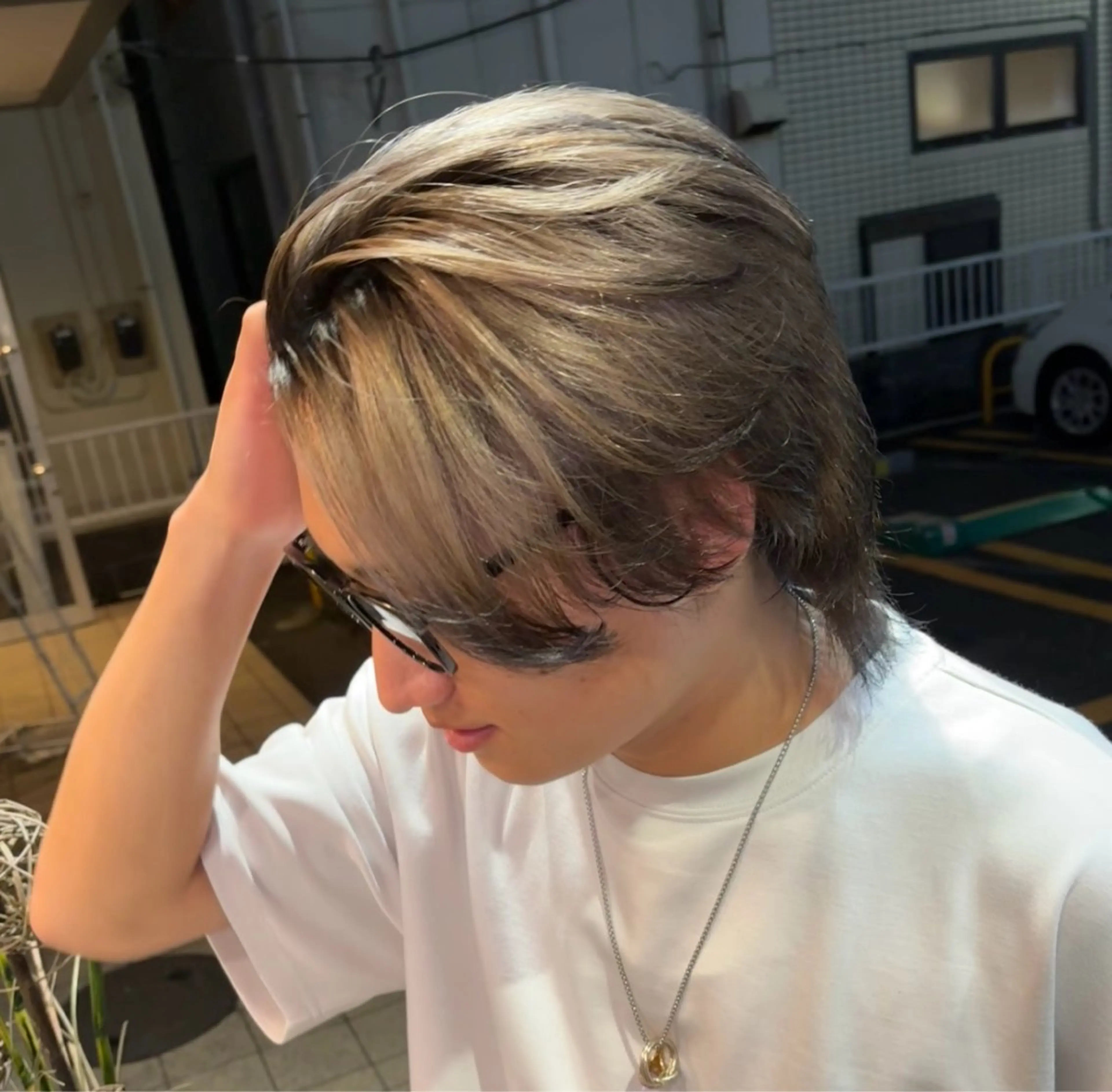 ショート ヘアカラー 🎀ハイトーン/ 艶カラー/夕月🎀のヘアスタイル