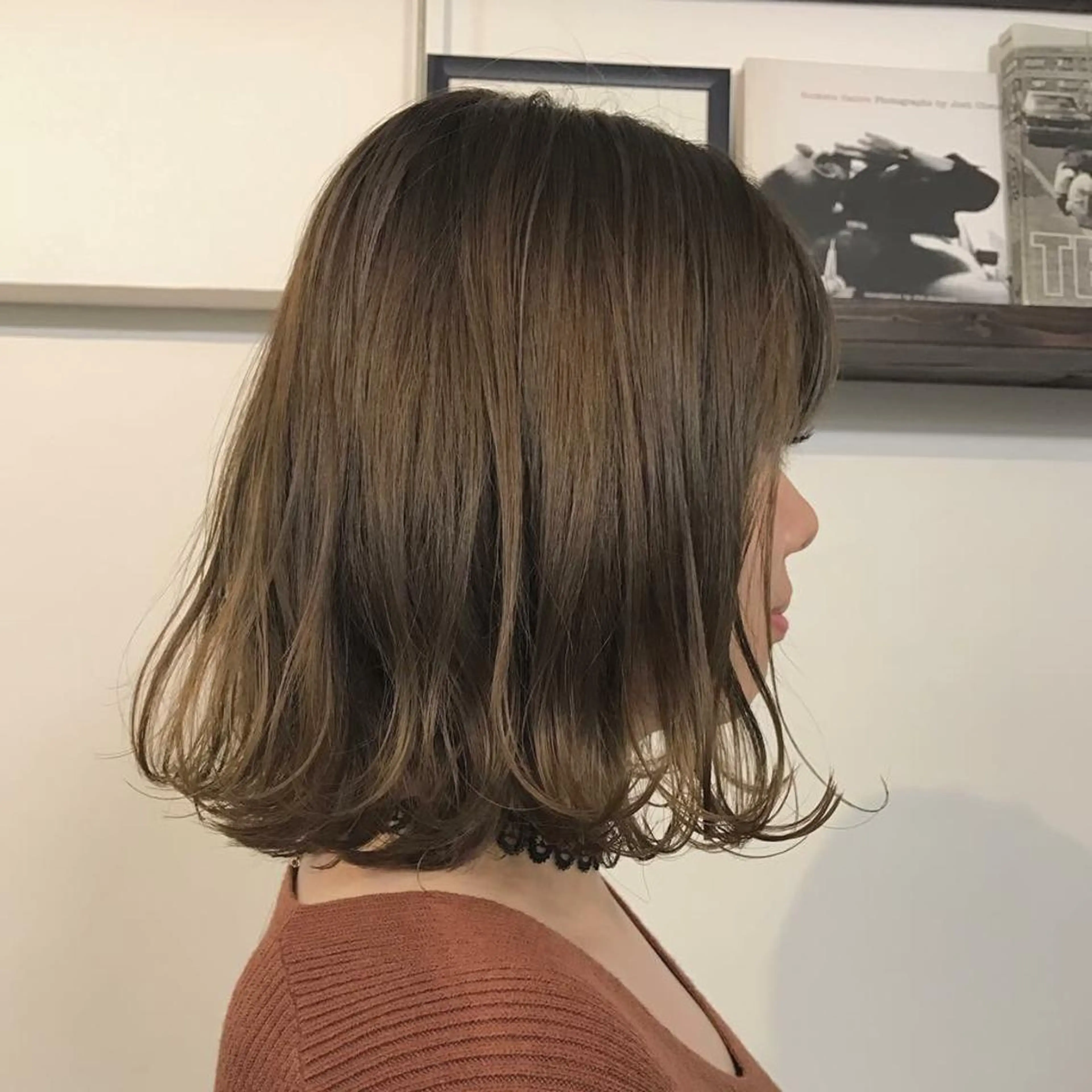 ミディアム SALON WORK STATION所属・ボブ♡柔らかいカラー 實松栞理のヘアスタイル