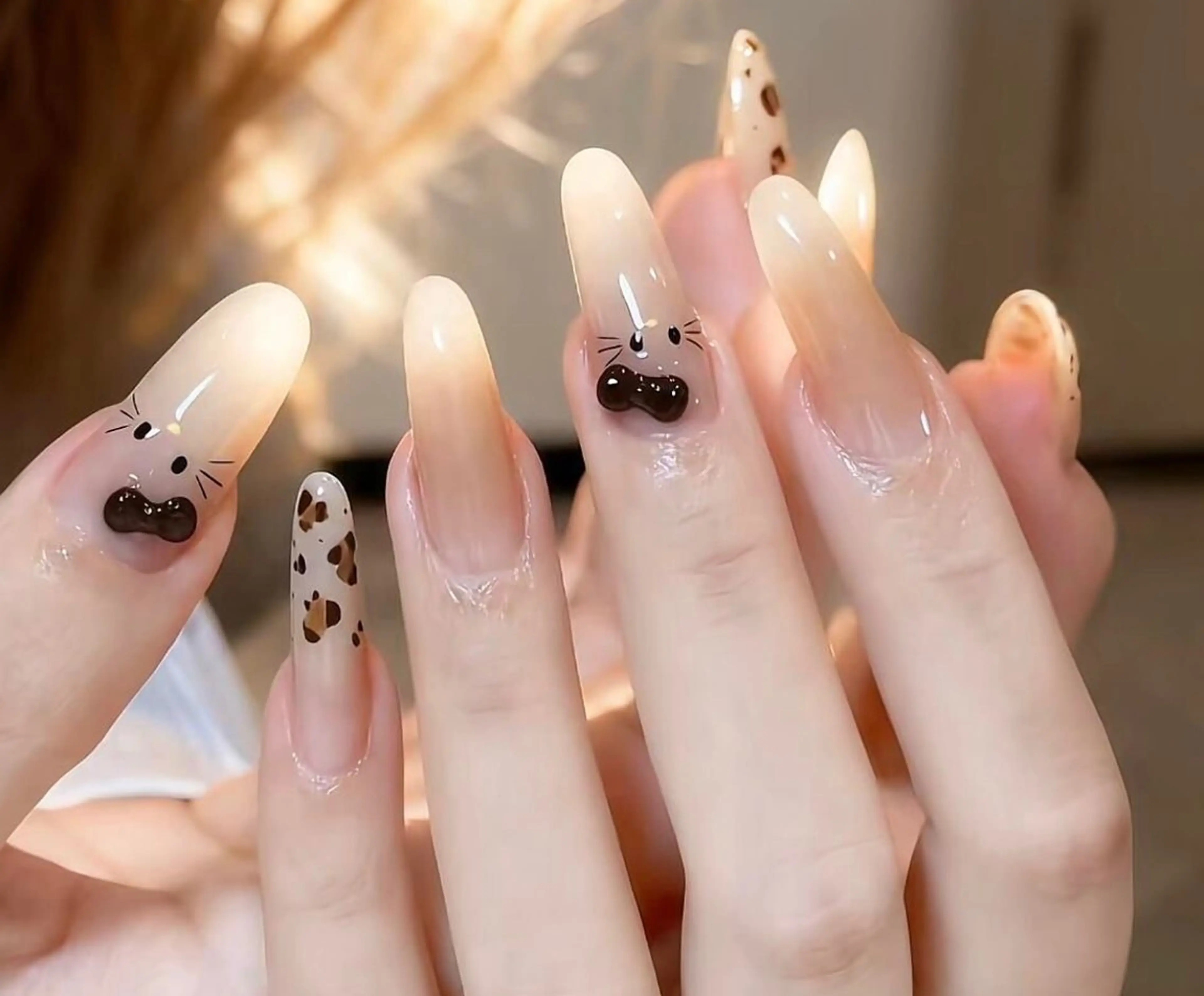 ネイル 韓国ネイル 持ち込み ニュアンスネイル ネイルチップ ハンドネイル Tini ANA.CHUOのネイルデザイン