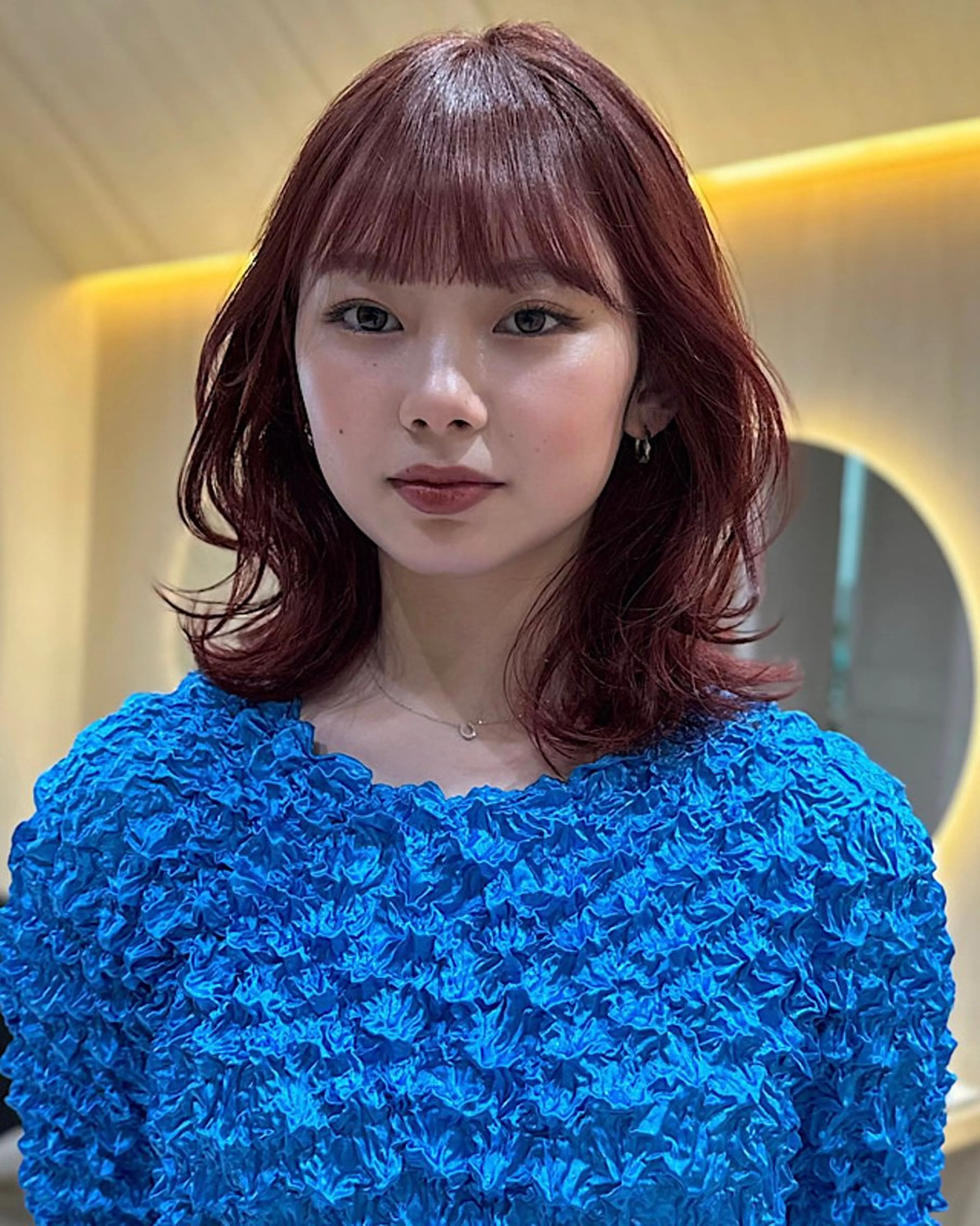 ミディアム カット ヘアカラー トリートメント 🩵縮毛矯正・ボブ 岩原朋也🩵のヘアスタイル