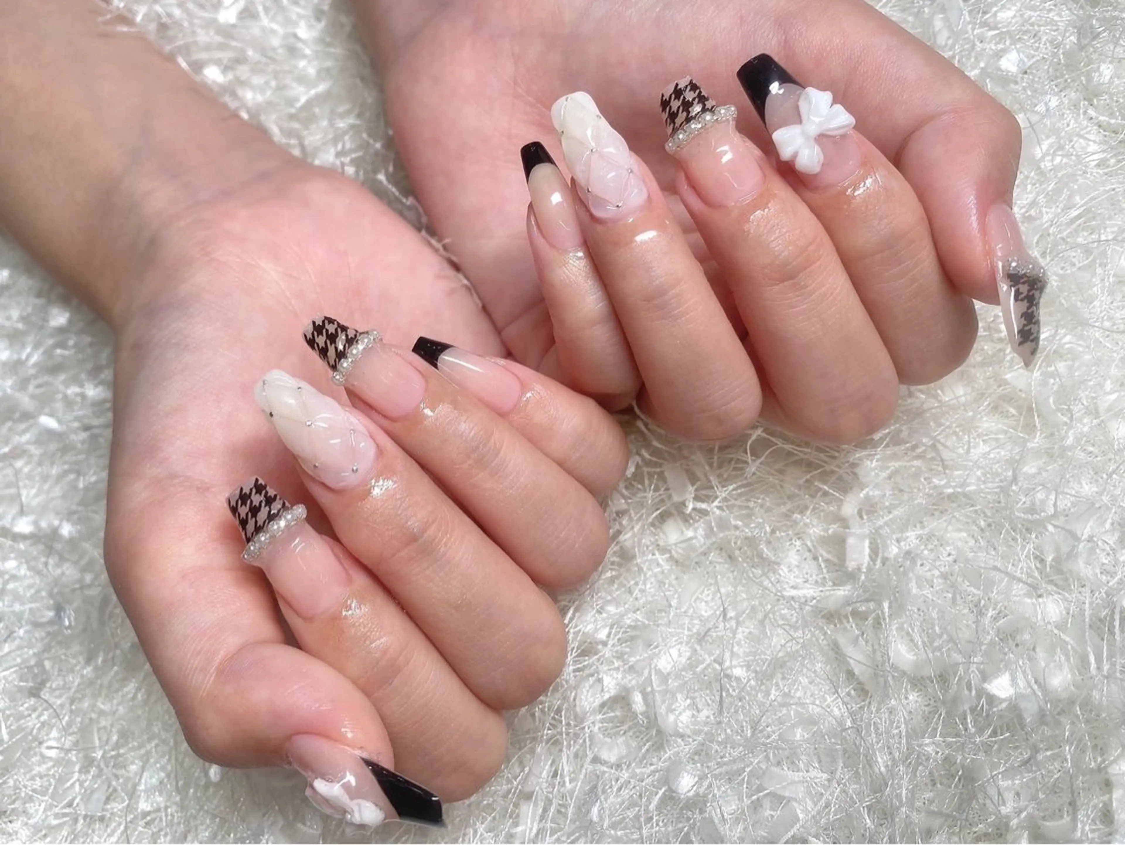 ネイル 長さ出し フレンチネイル ジェルネイル グラデーション 韓国ネイル ハンドネイル Nail&eye Belire 新宿のネイルデザイン