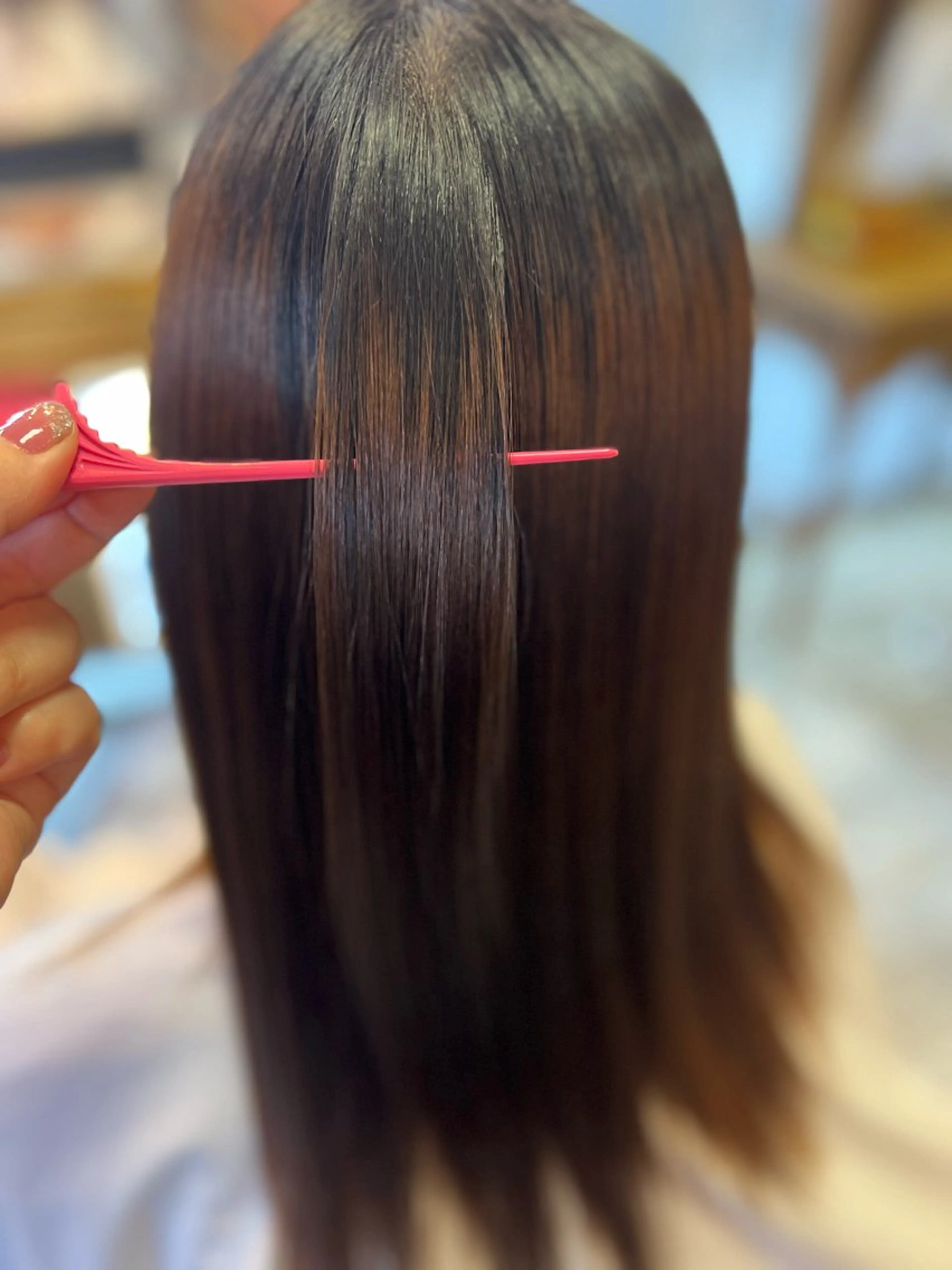 ミディアム カット 縮毛矯正 🫧髪質改善🫧 ‎SERINA⟡.·のヘアスタイル