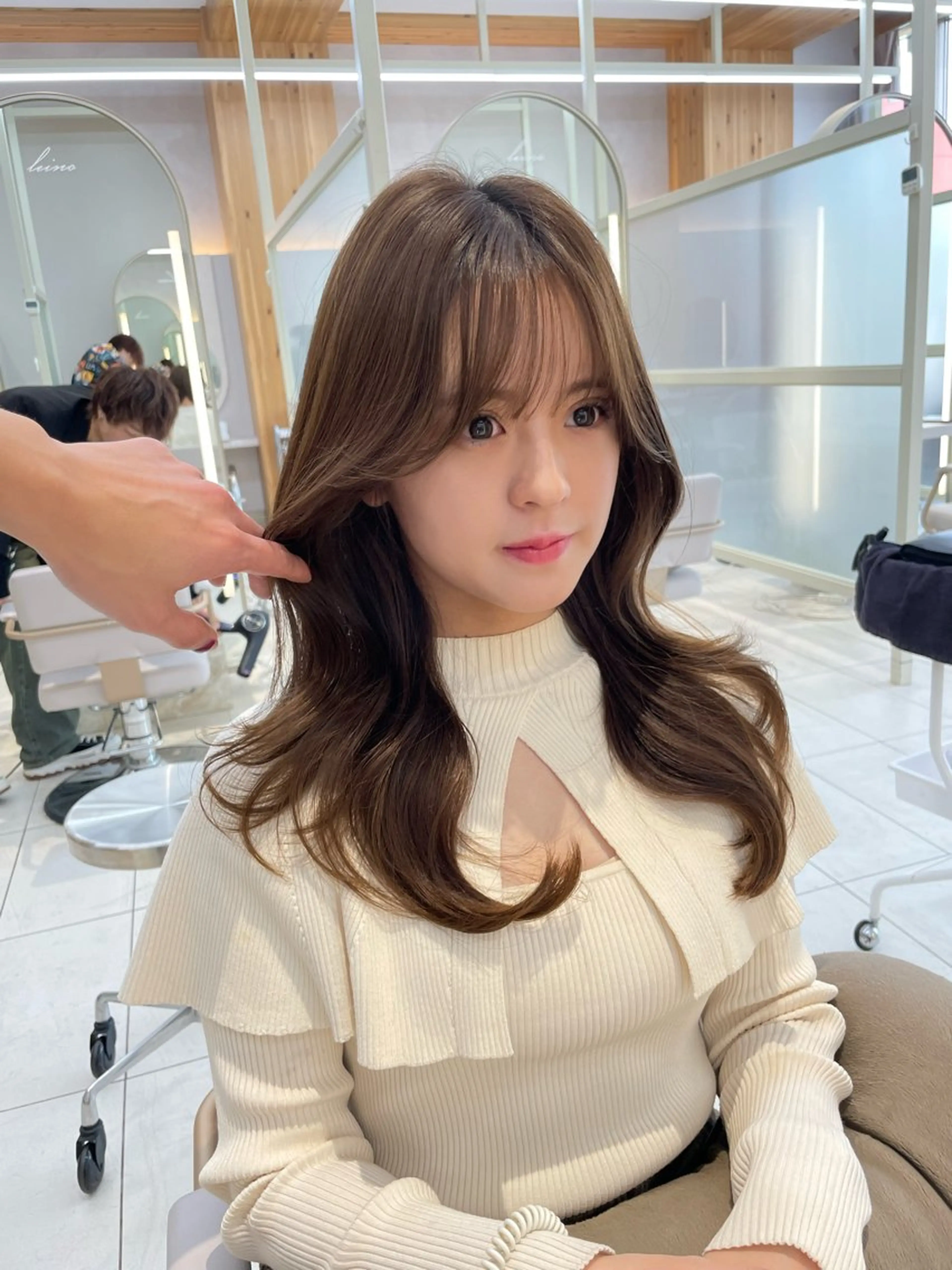 ミディアム 顔周り/透明感カラー /韓国ヘア/TAKUのヘアスタイル