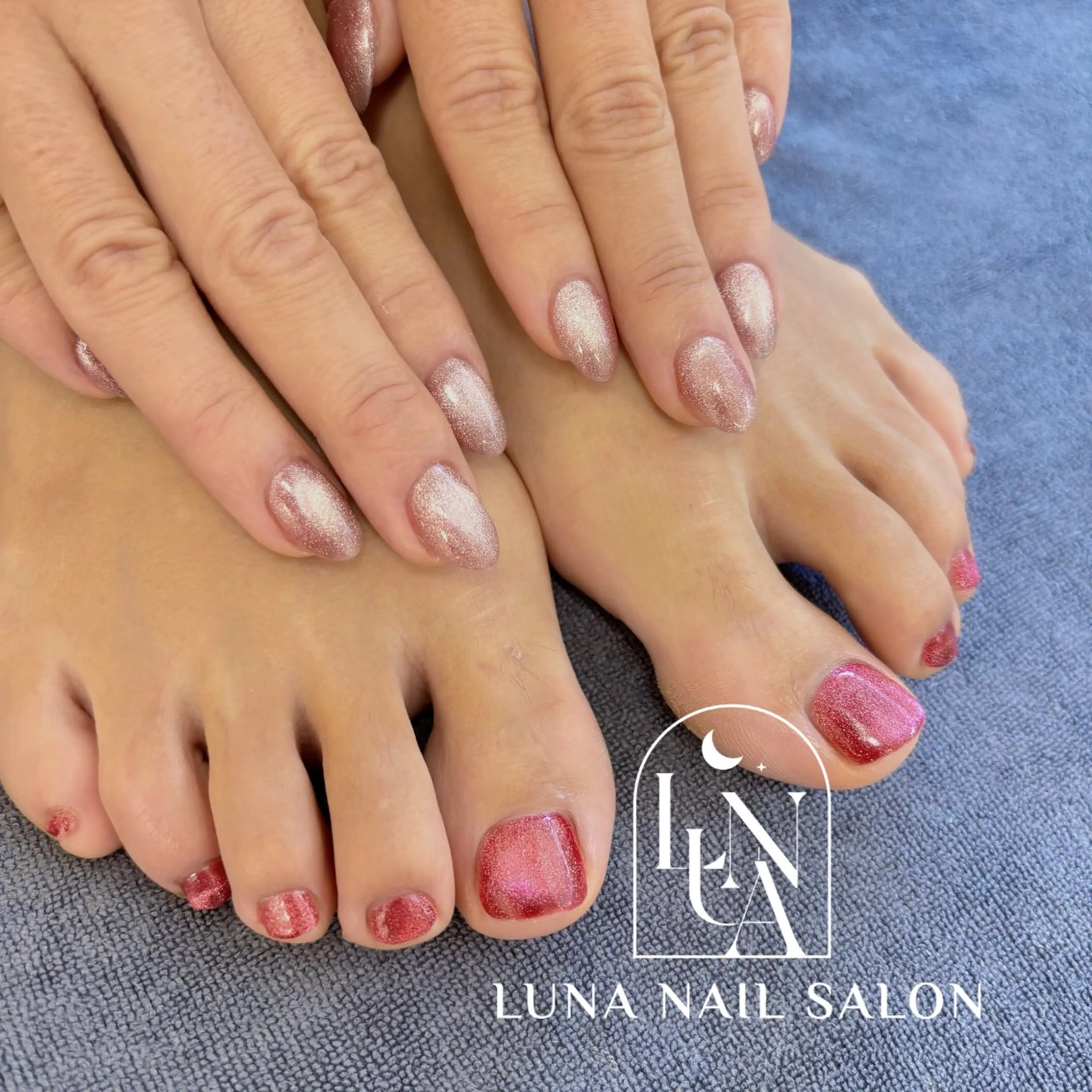 ネイル フラッシュネイル キラキラネイル ラメ(グリッター) マグネットネイル 冬ネイル ハンドネイル フットネイル LUNA nailsalon2のネイルデザイン