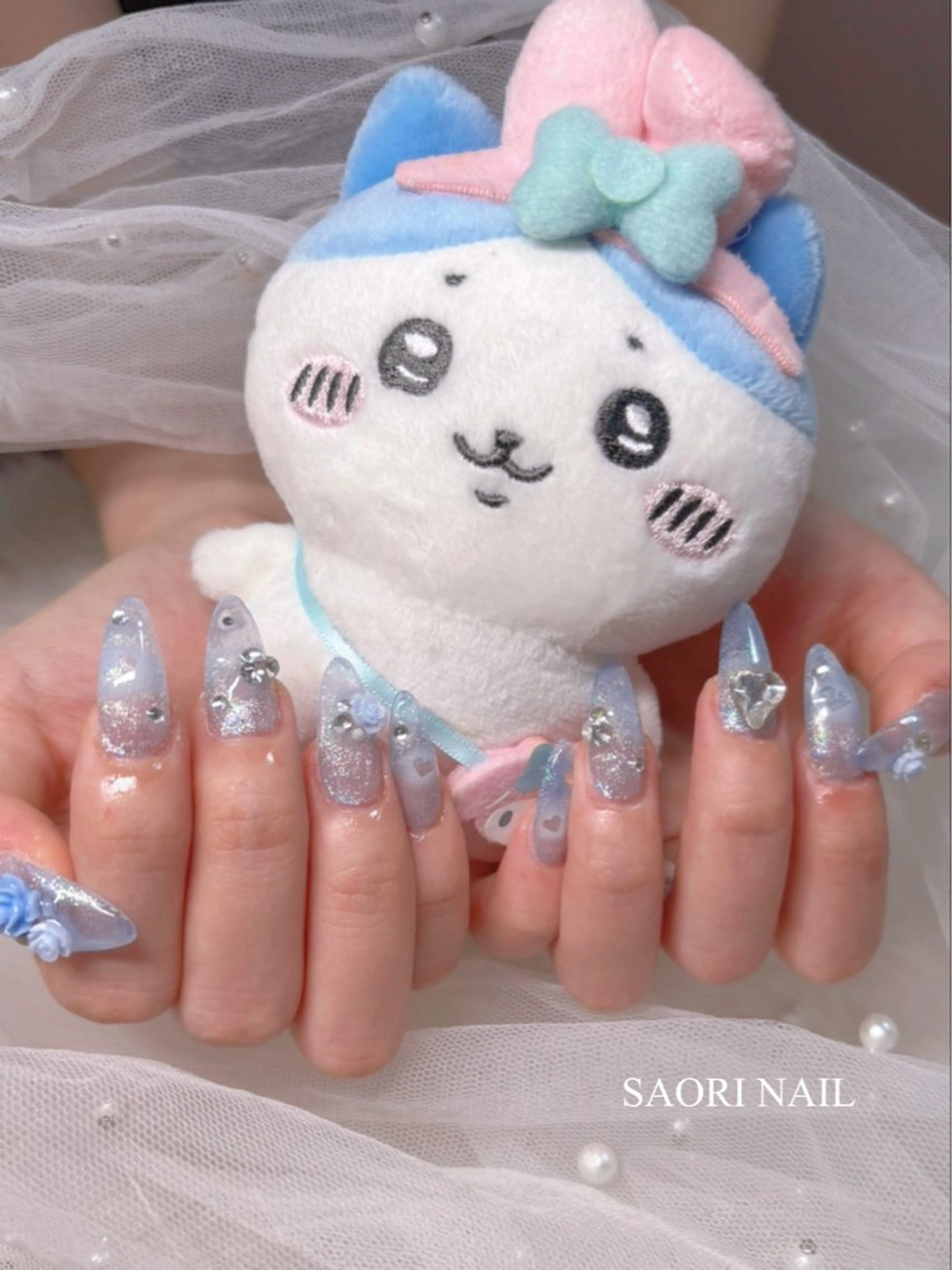 ネイル フレンチネイル ジェルネイル 韓国ネイル パラジェル スカルプネイル 長さだし特化サロン SAORINAILのネイルデザイン