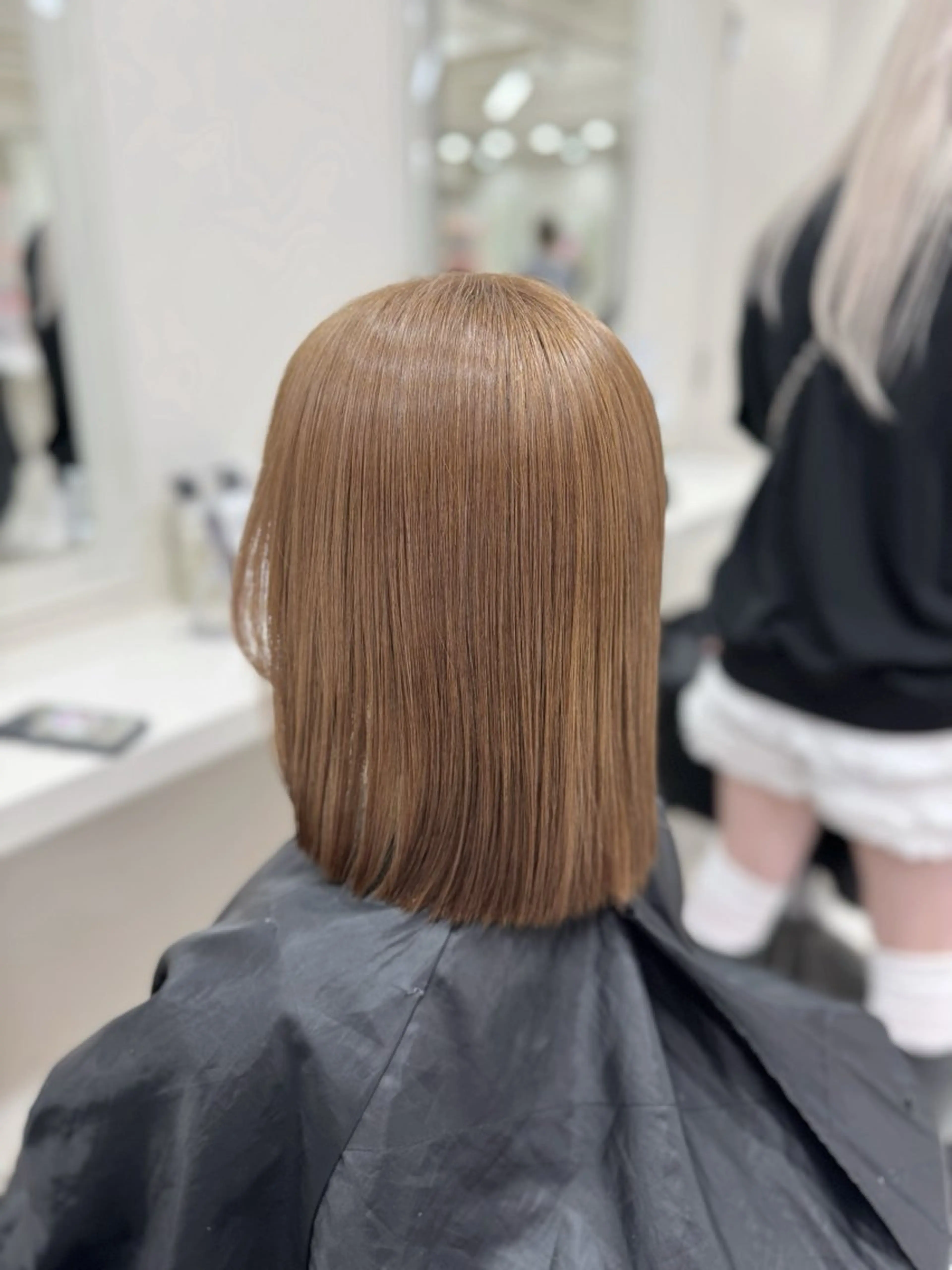 ミディアム カラー ヘアカラー 🩷モテ髪&透明感 🩷ミルクティー🩷のヘアスタイル