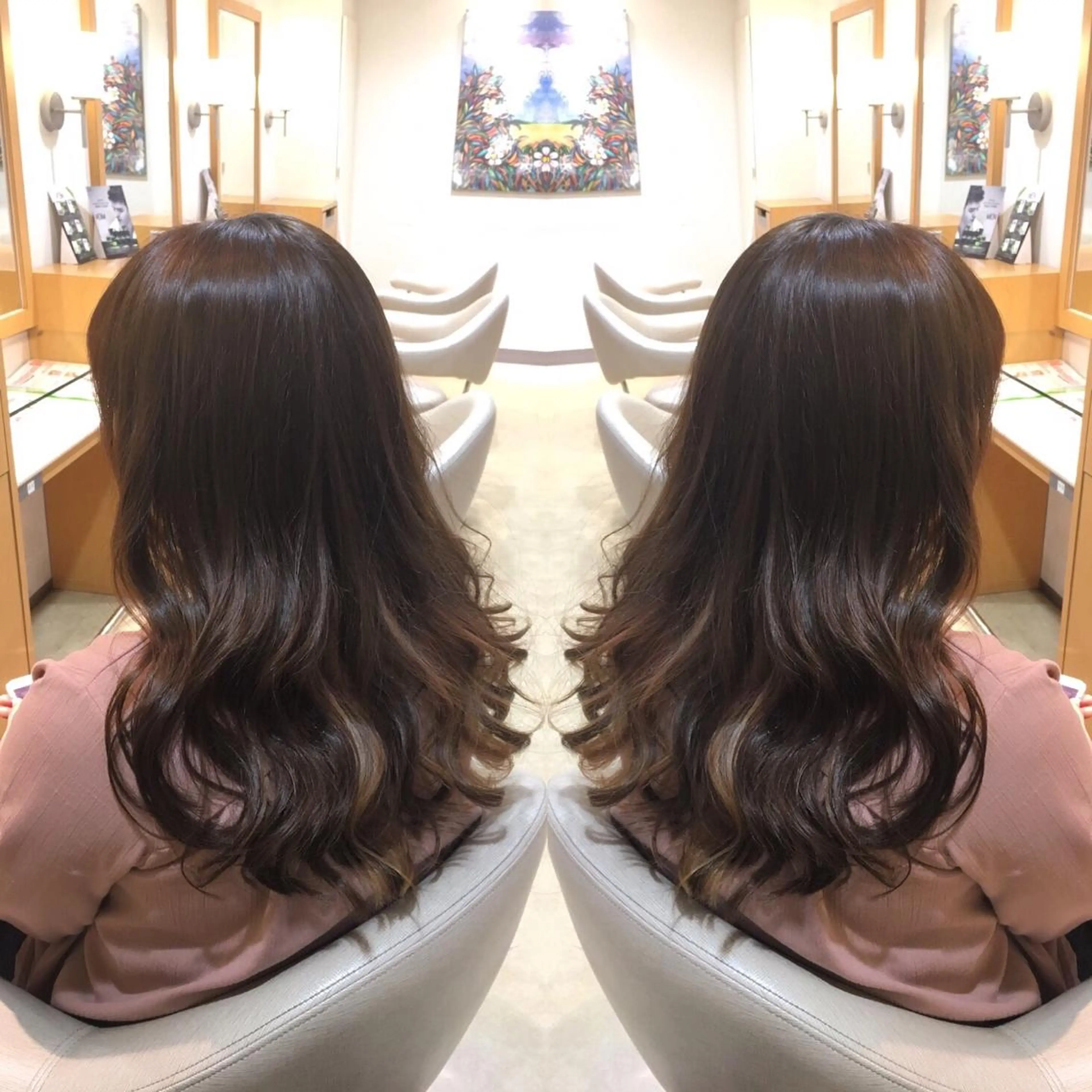 ロング カラー ブリーチ ハイライトカラー ハイライト 🐝肥田 しょーと🐝のヘアスタイル