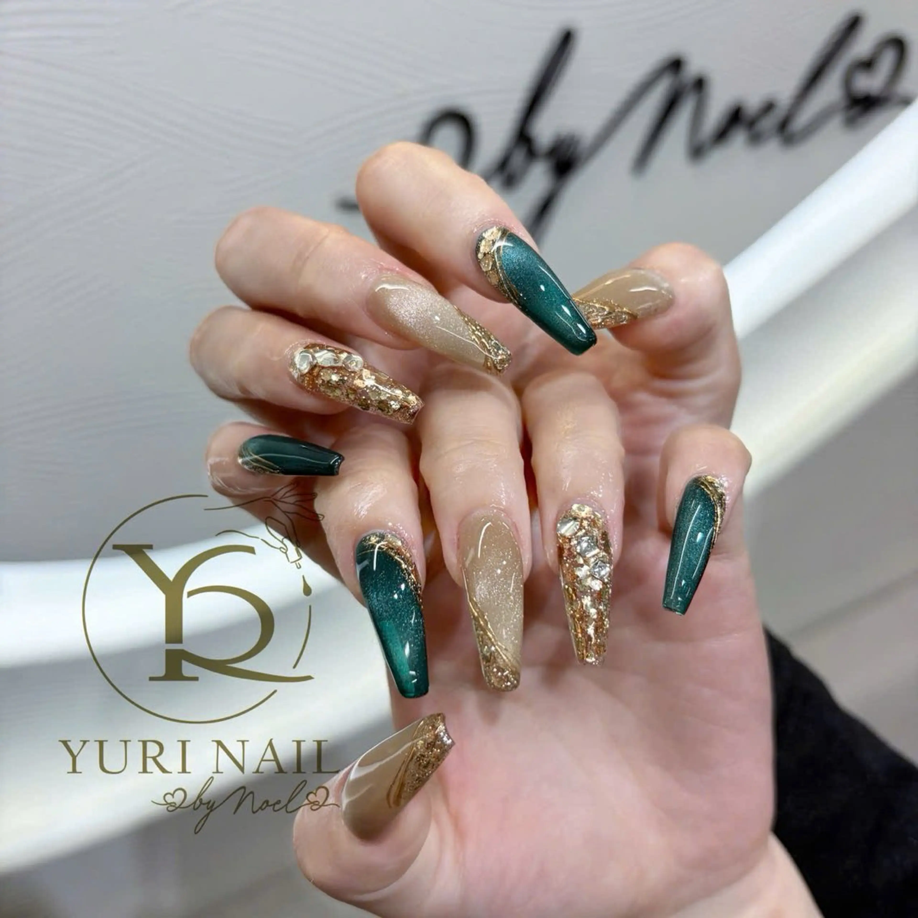 ネイル チークネイル フットネイル フレンチネイル 韓国ネイル 水色 ハンドネイル フットネイル ハンドケア YURI Nail Narita所属・YURI Nail NARITAのネイルデザイン