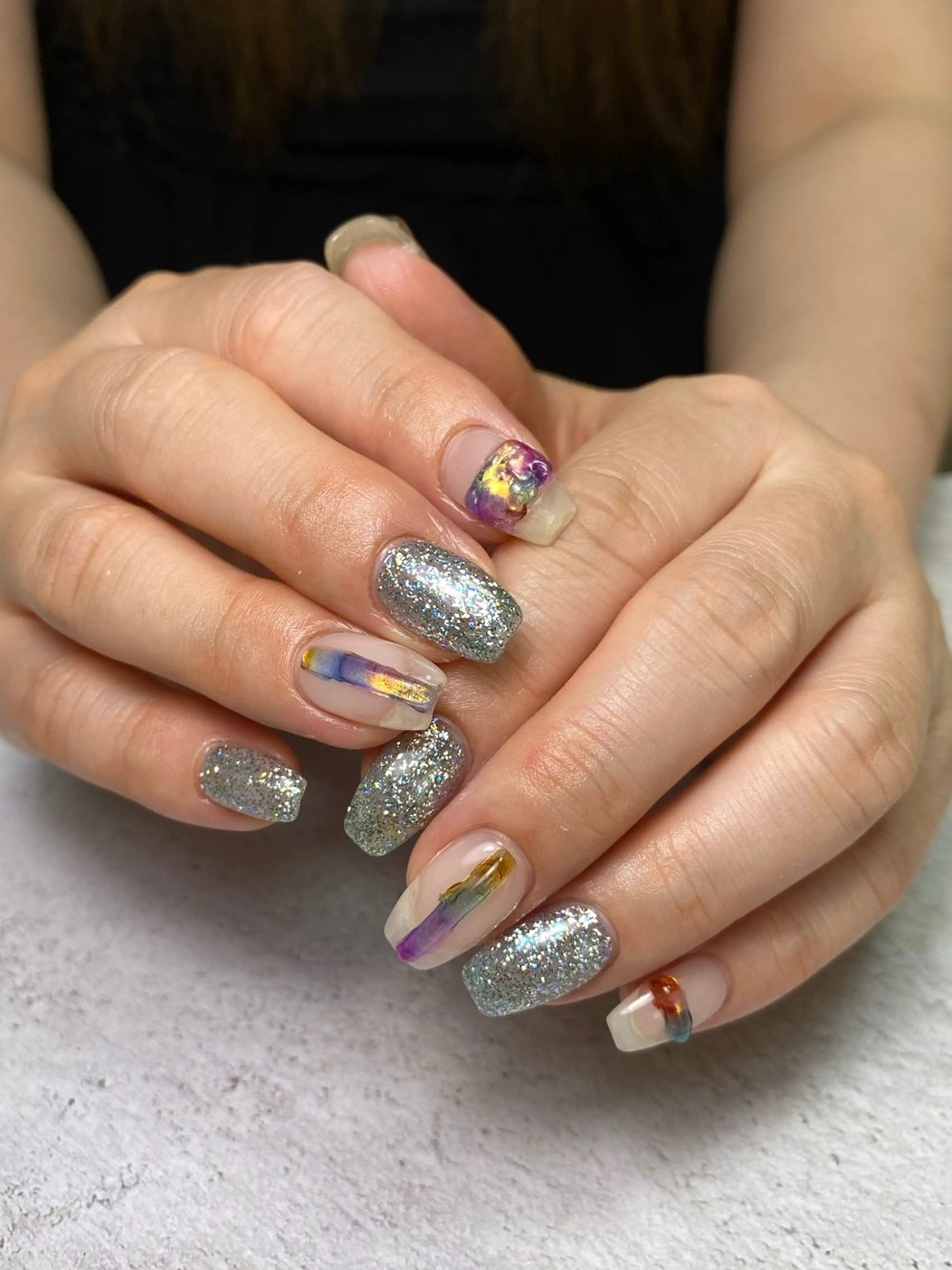 ネイル ラメ(グリッター) ワンカラーネイル ハンドネイル nail salon suiのネイルデザイン