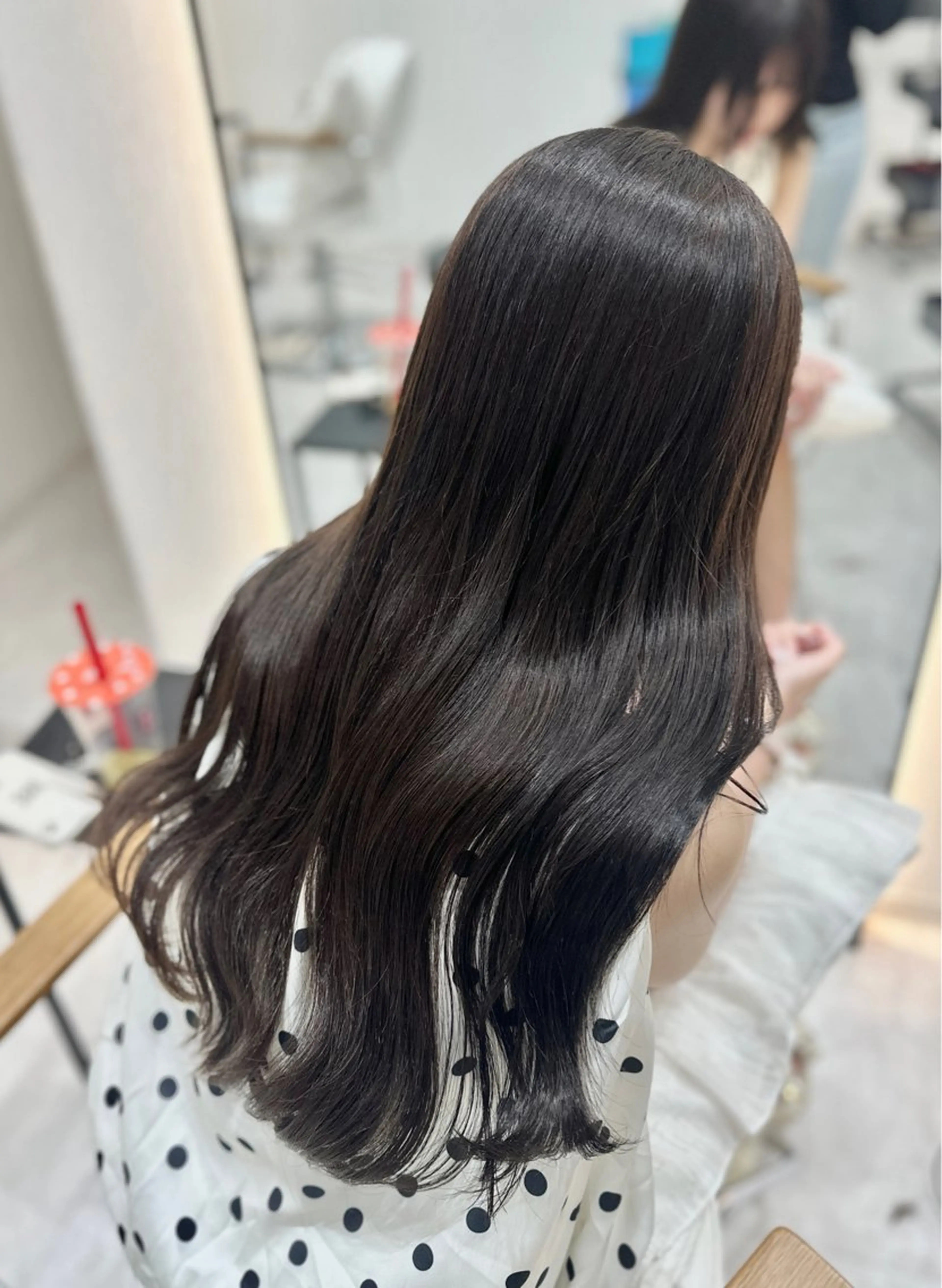 ロング 韓国ヘア/艶髪ロング グレージュ/kanaのヘアスタイル