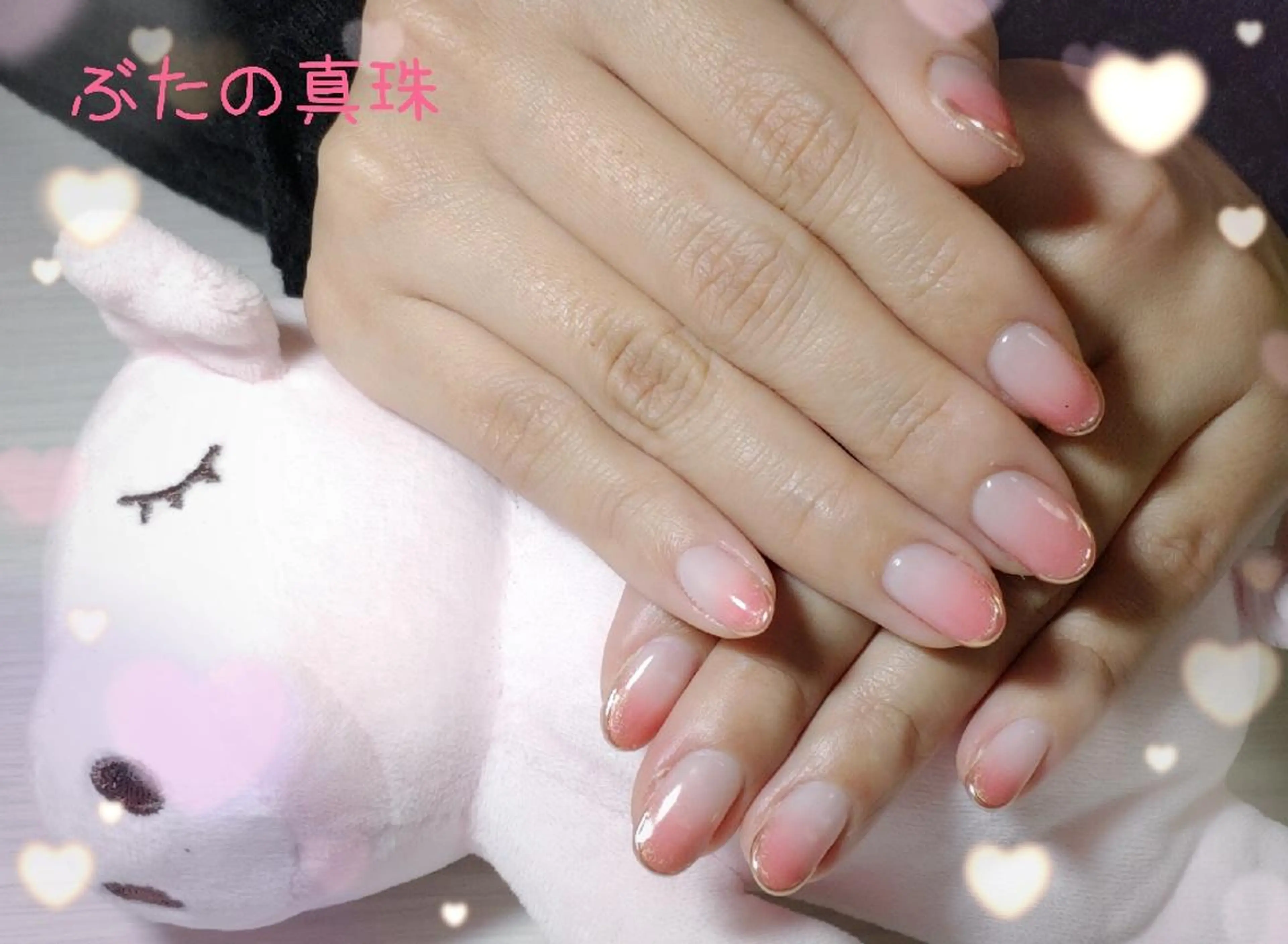 ネイル グラデーション キラキラネイル ハンドネイル 林 珠里のネイルデザイン