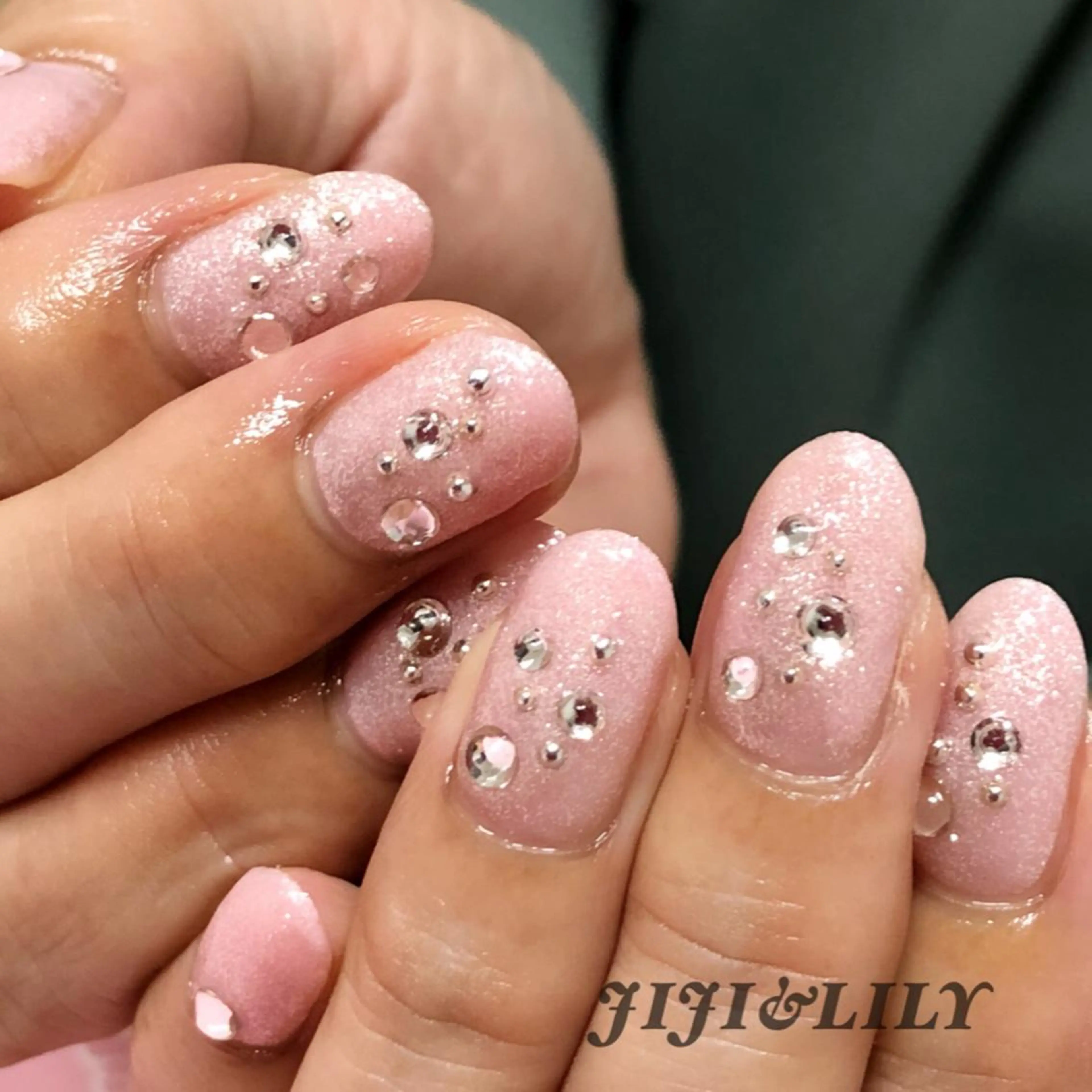 ネイル ラメ(グリッター) ピンク 豊田 圭子のネイルデザイン