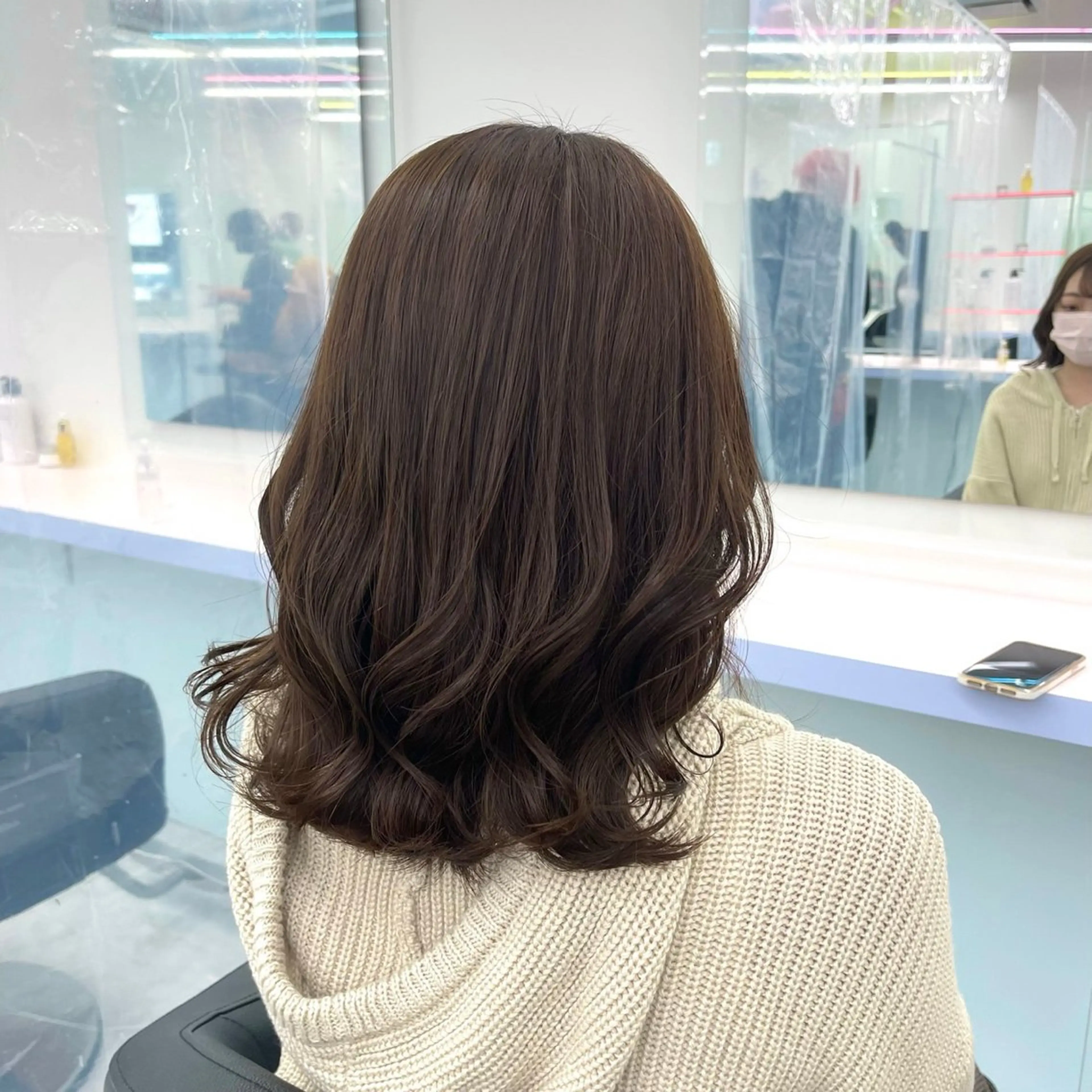 ミディアム カラー パーマ ヘアアレンジ メンズ 🤍透明感カラー🤍 ブリーチ🤍AINEのヘアスタイル