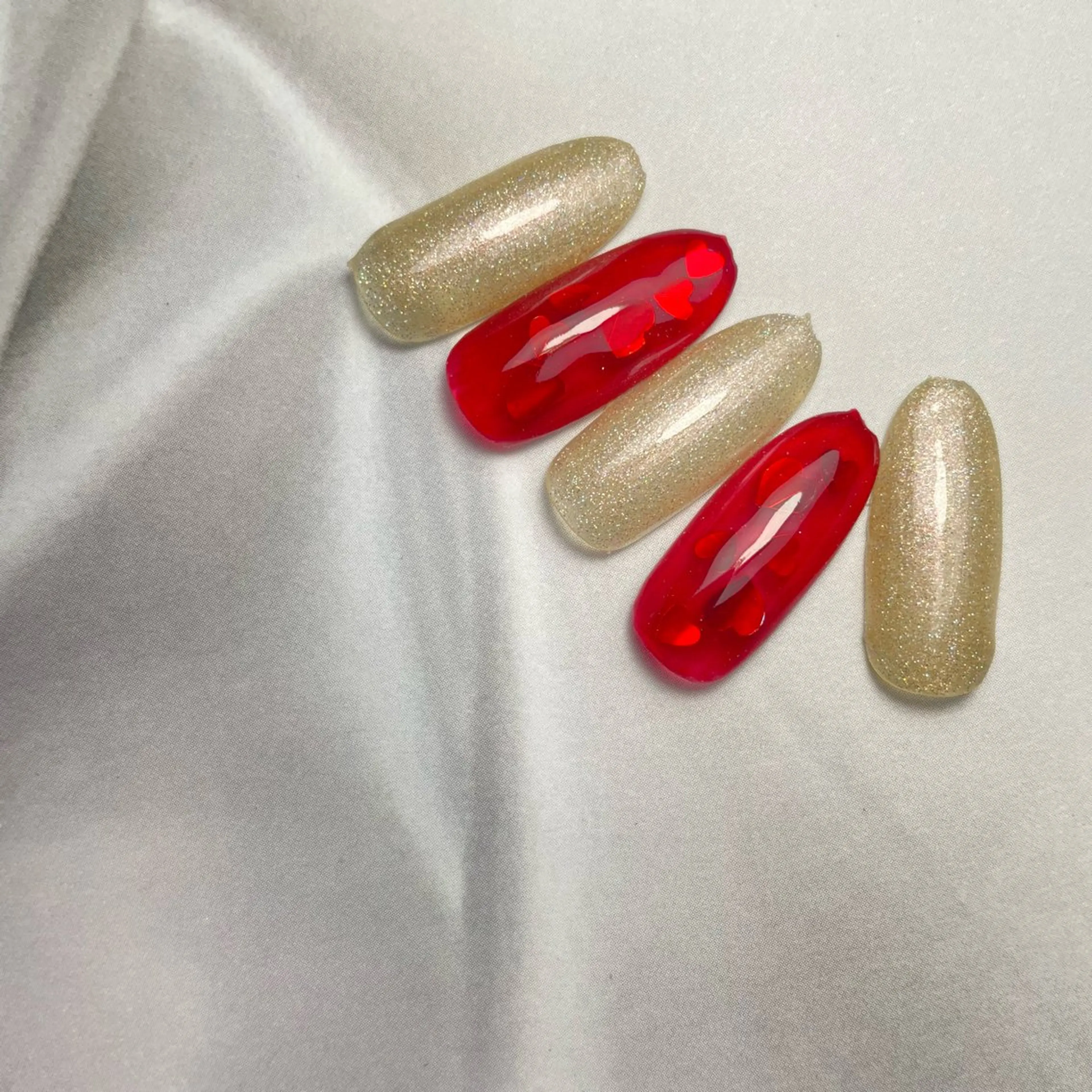 ネイル ハート ハンドネイル Oracion Nailのネイルデザイン