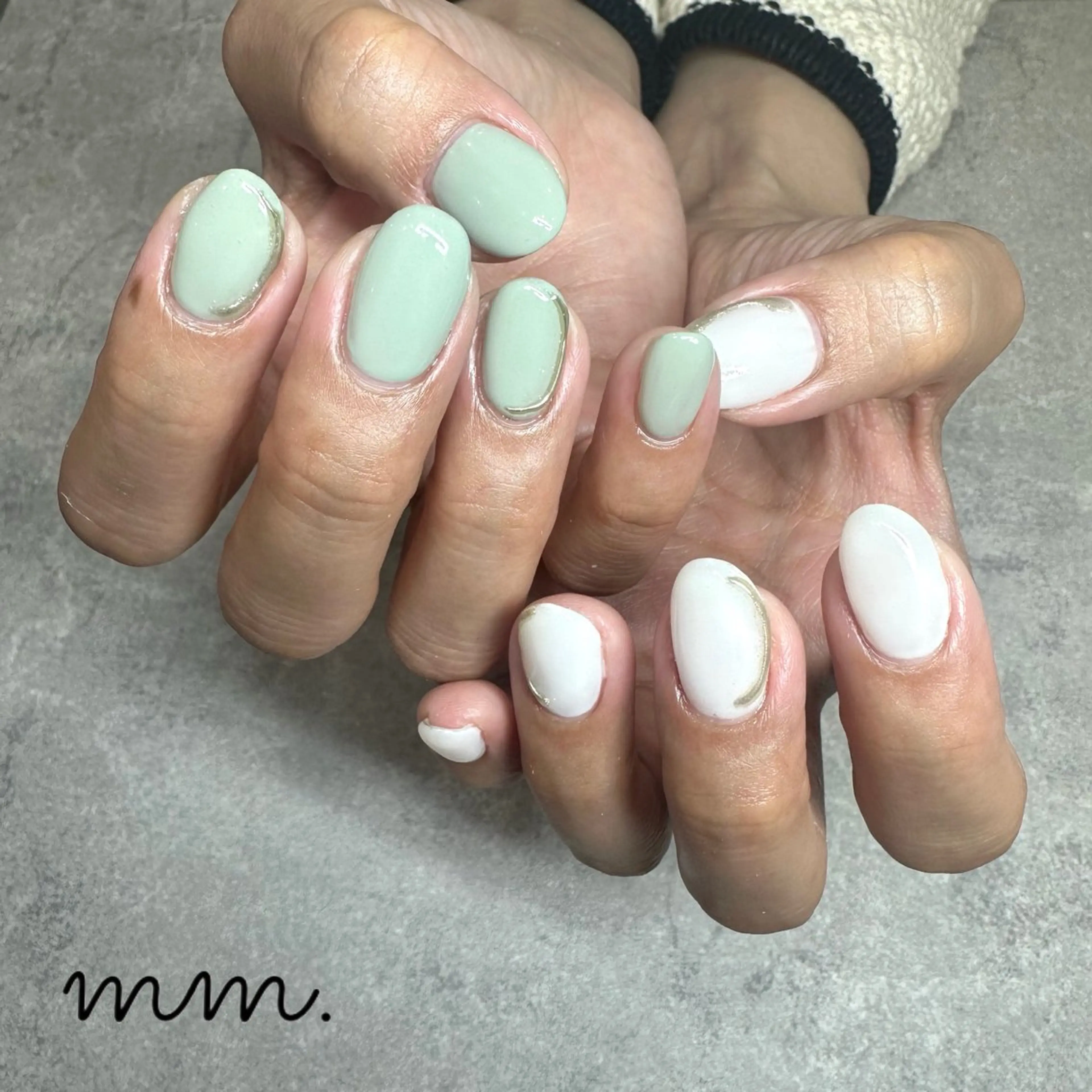 ネイル ハンドネイル 🩷🩵mm.大宮 Riyo🧸🩵🩷のネイルデザイン