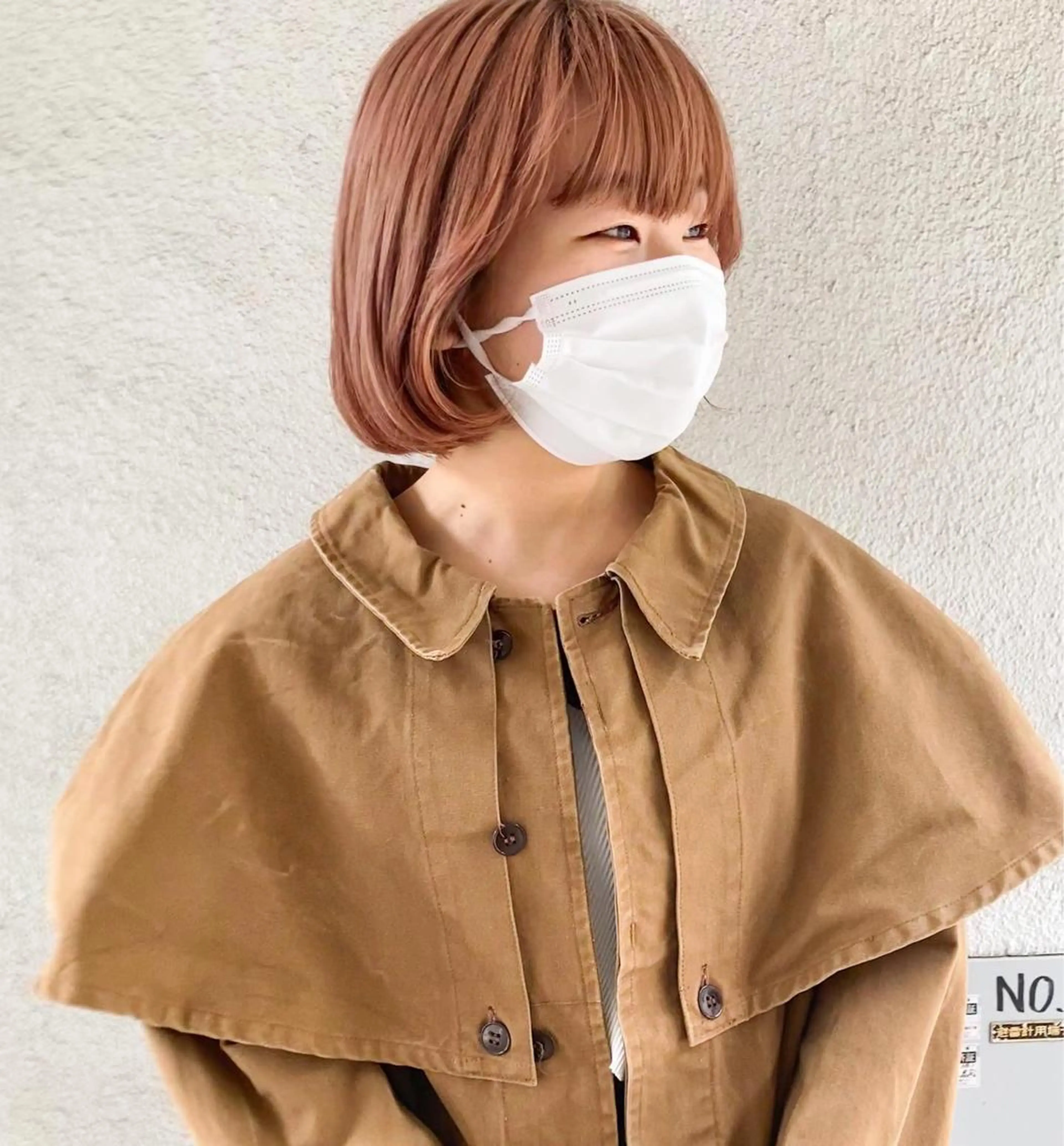 ショート カラー ブリーチ オレンジ ヘアカラー お洒落ベージュ🤎 代官山shibukiのヘアスタイル