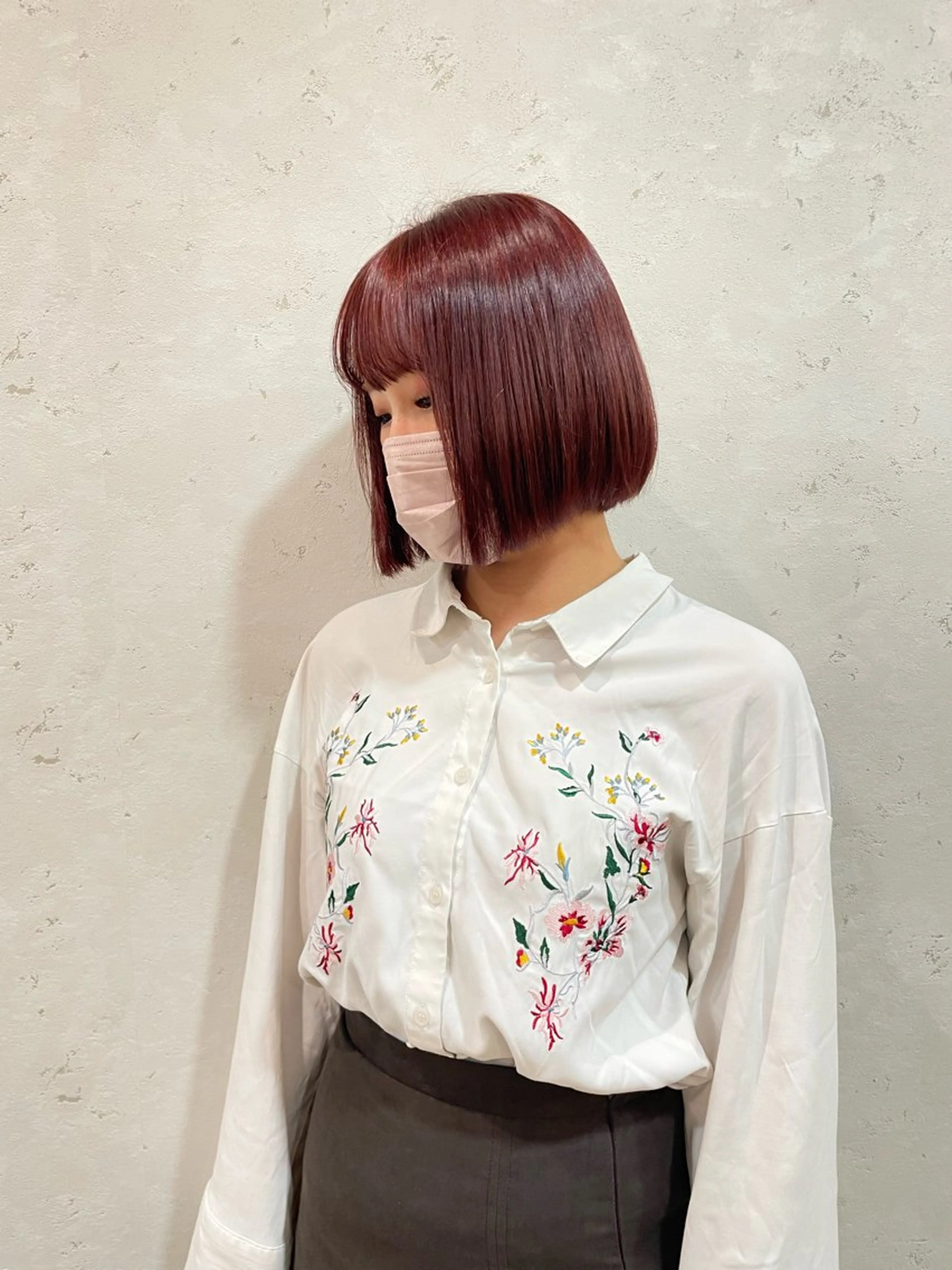 ショート カラー レッドカラー 髪質改善/Bloss om🌷高橋沙衣のヘアスタイル